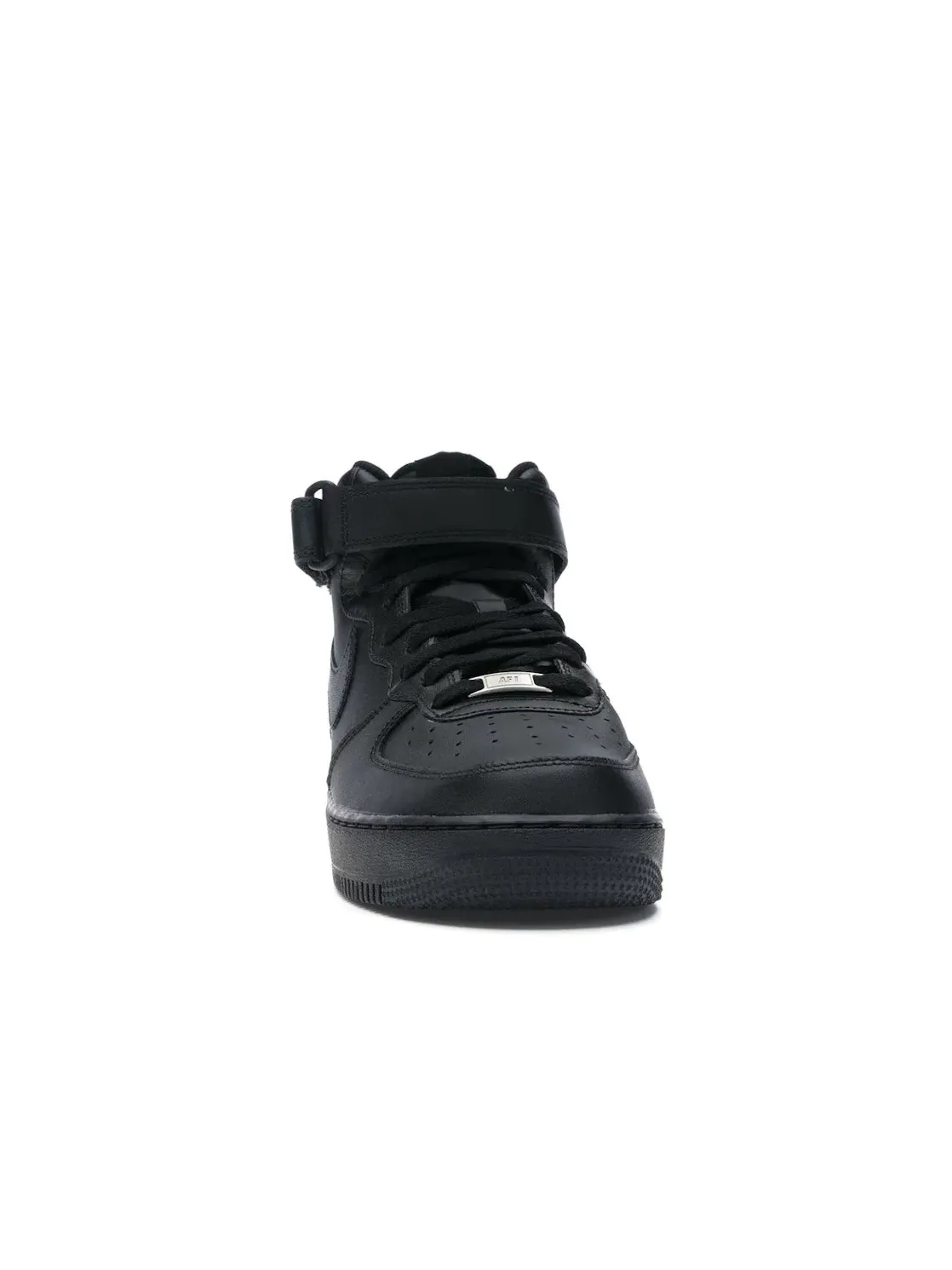 Мужские кроссовки кожаные Nike Air Force 1 Mid — изображение 2 из 4, черный/черный