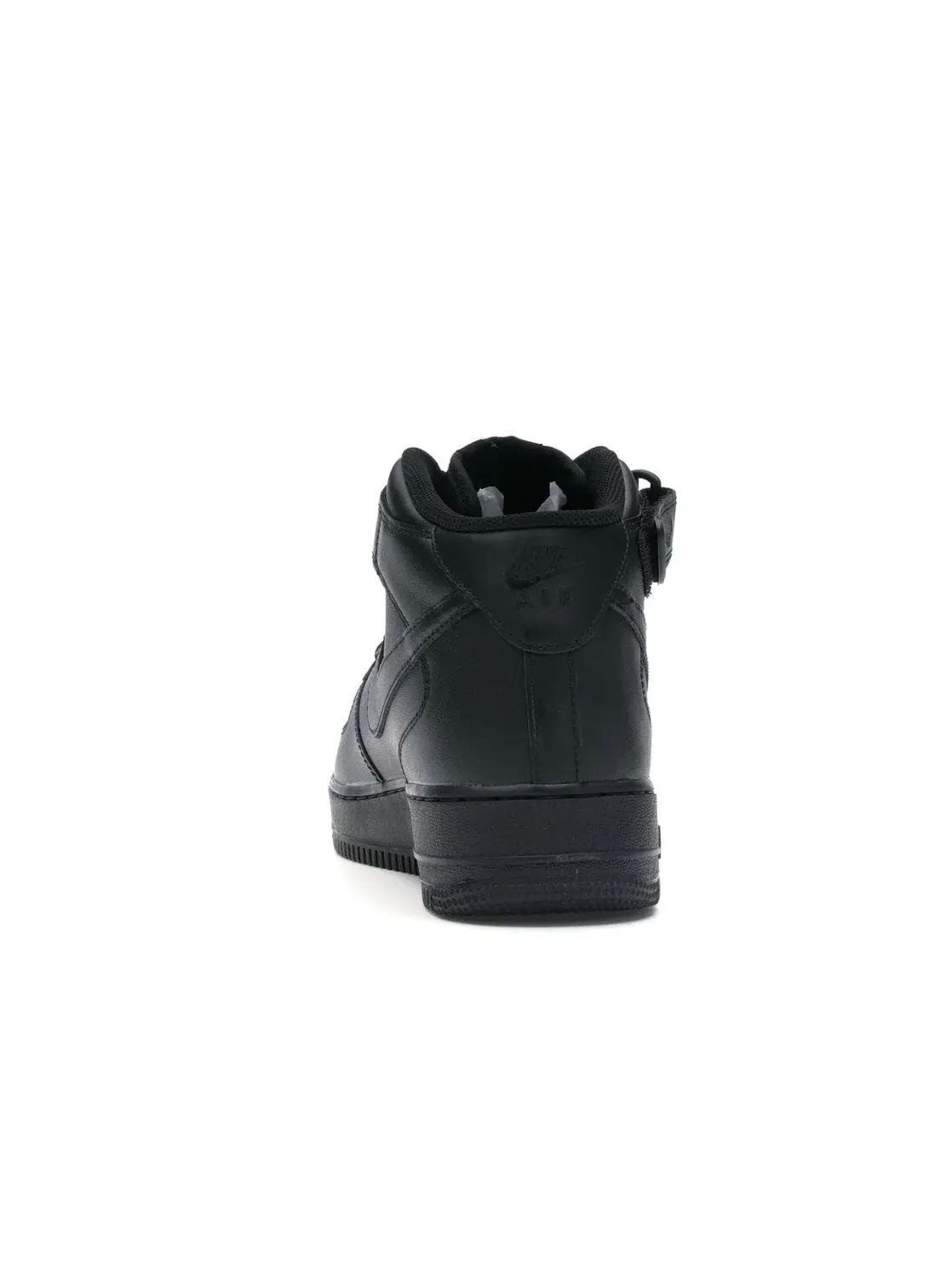 Мужские кроссовки кожаные Nike Air Force 1 Mid — изображение 4 из 4, черный/черный