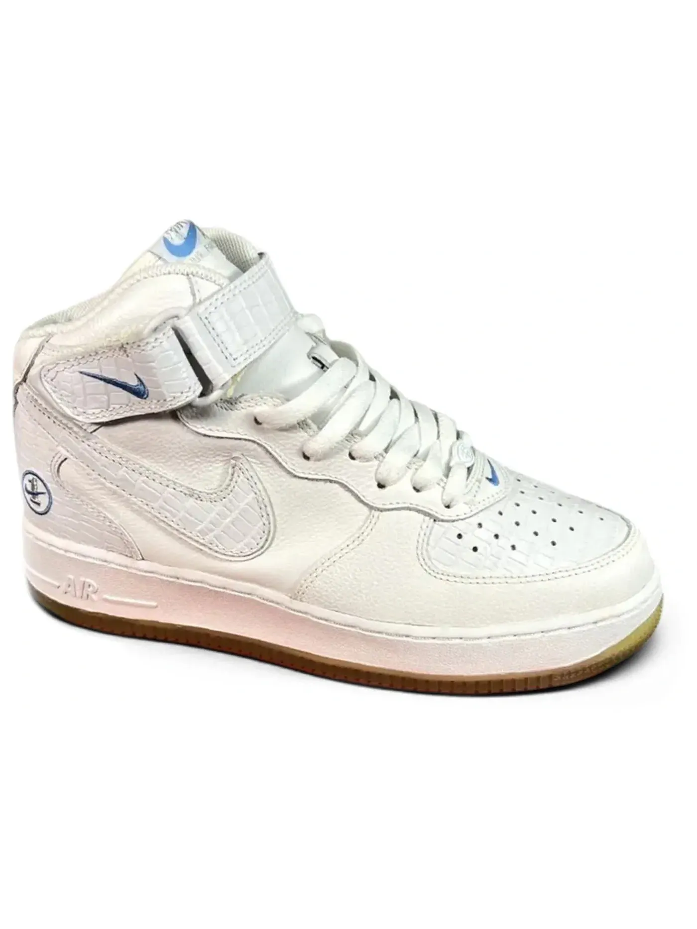 Мужские кроссовки Lifestyle Nike Air Force 1 Mid — изображение 1 из 1, белый/белый-синий