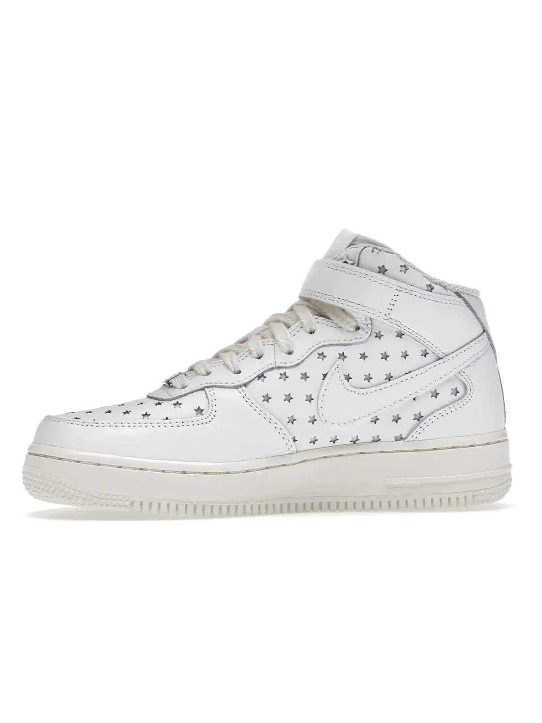 Женские кроссовки с перфорацией Nike Air Force 1 Mid — изображение 3 из 4, белый/белый
