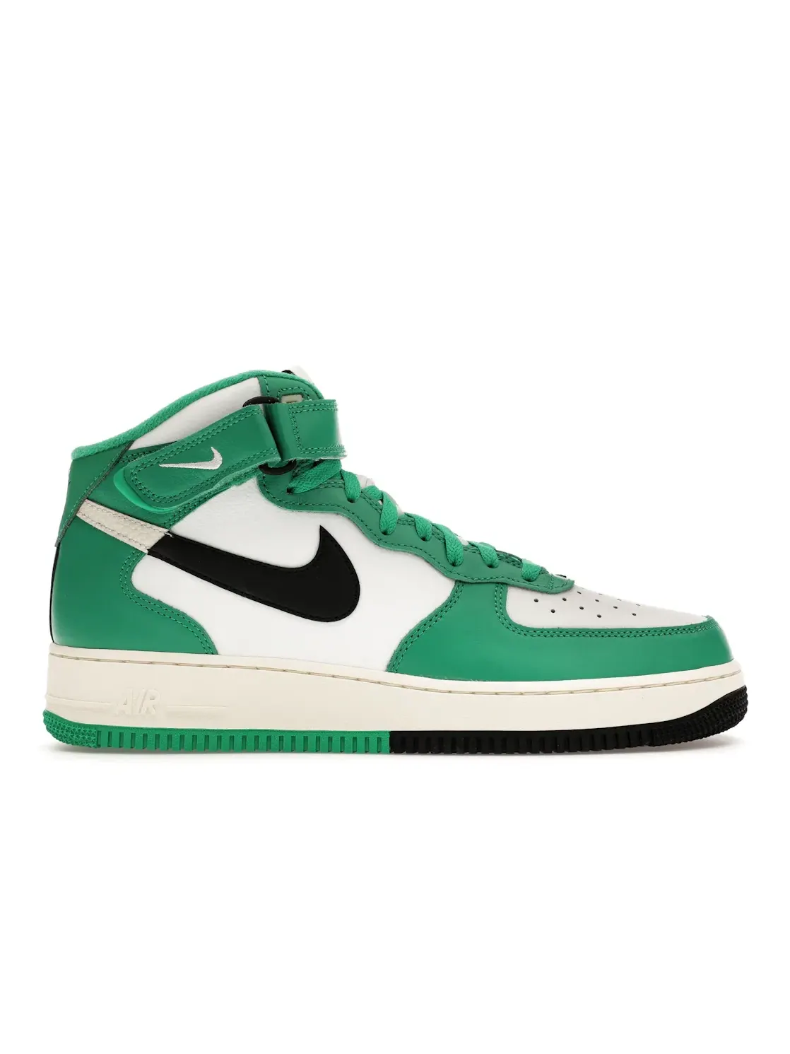Мужские кроссовки Lifestyle Nike Air Force 1 Mid LV8 Split White Stadium Green — изображение 1 из 4, белый/черный-зеленый