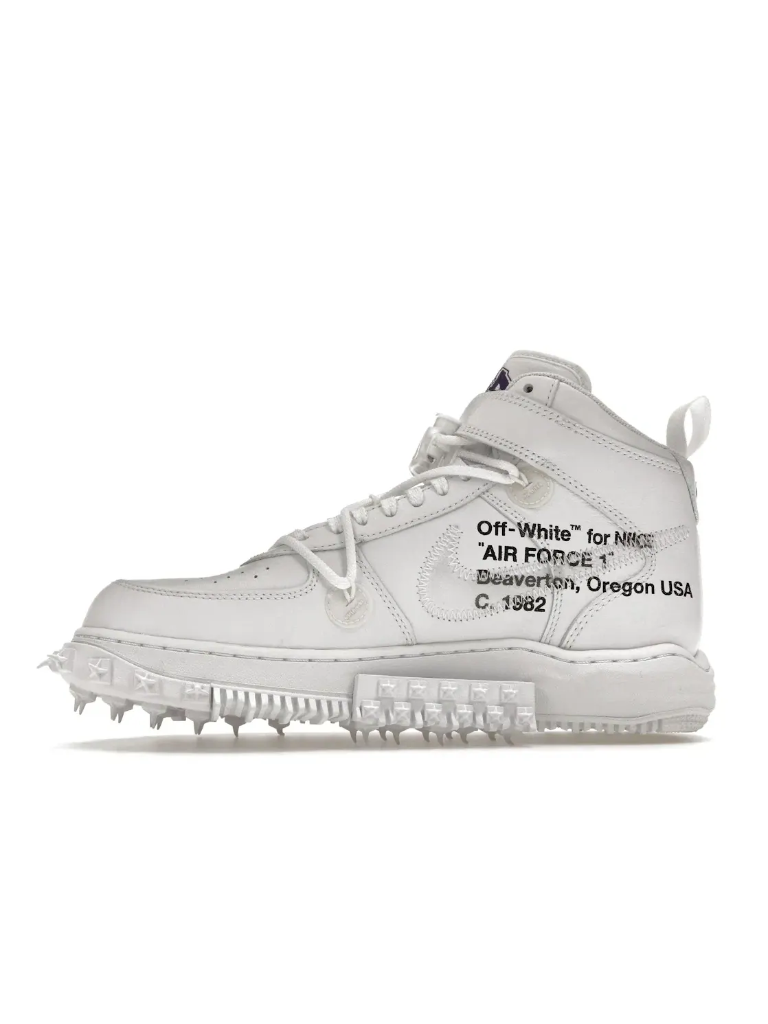 Мужские кроссовки с принтом Nike Air Force 1 Mid Off-White Graffiti — изображение 3 из 4, белый/прозрачный-белый