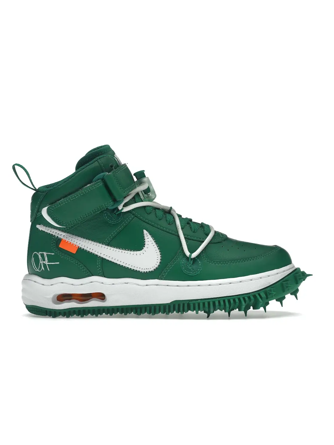 Мужские кроссовки с высоким берцем Nike Air Force 1 Mid Off-White — изображение 1 из 4, зеленый/белый-белый