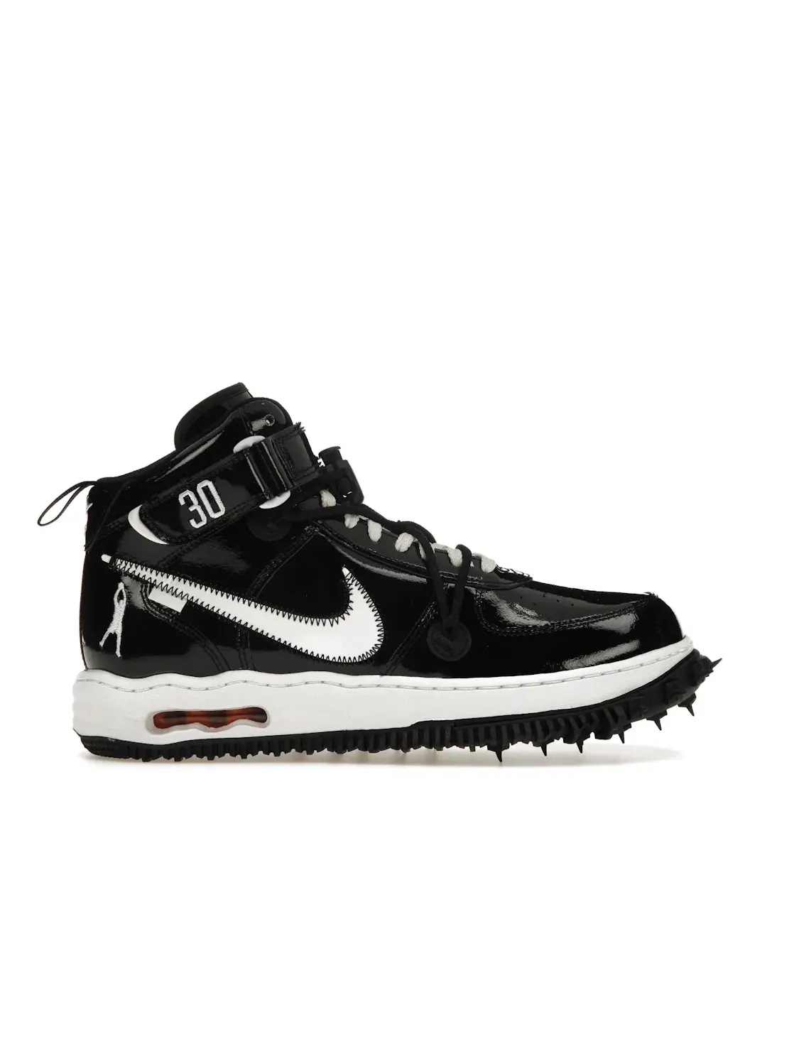 Мужские кроссовки с принтом Nike Air Force 1 Mid SP Off-White Sheed Nike — изображение 1 из 4, черный/белый-белый