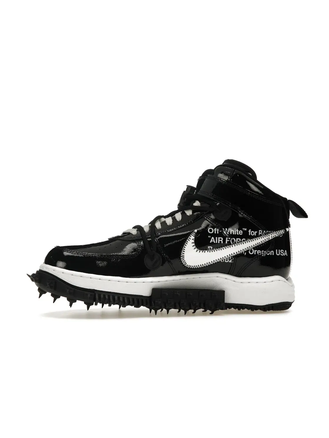 Мужские кроссовки с принтом Nike Air Force 1 Mid SP Off-White Sheed Nike — изображение 3 из 4, черный/белый-белый