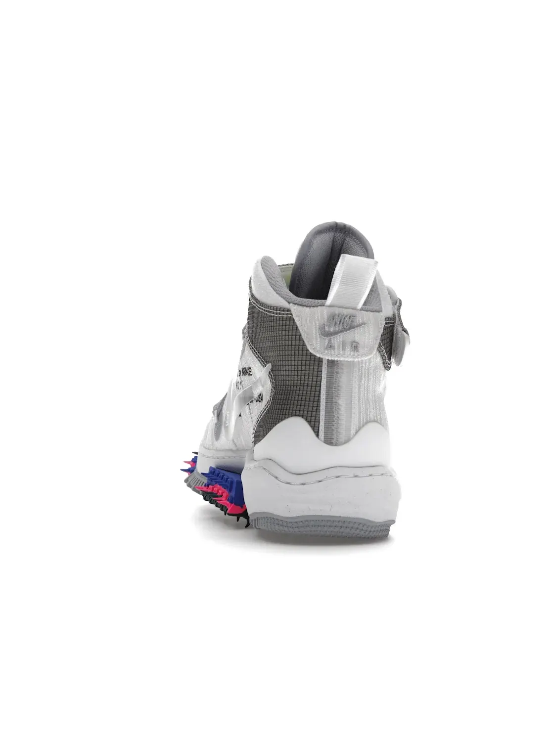 Мужские кроссовки с рипстоп-воротником Nike Air Force 1 Mid Off-White — изображение 4 из 4, белый/прозрачный белый