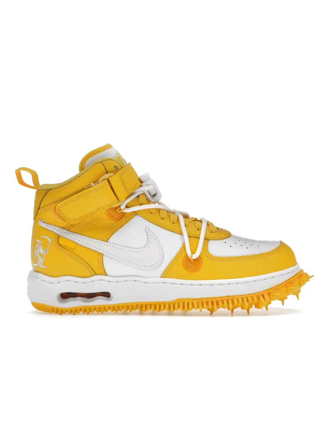 Мужские кроссовки с коллаборацией Nike Off-White Nike Air Force 1 Mid SP — изображение 1 из 4, белый/белый