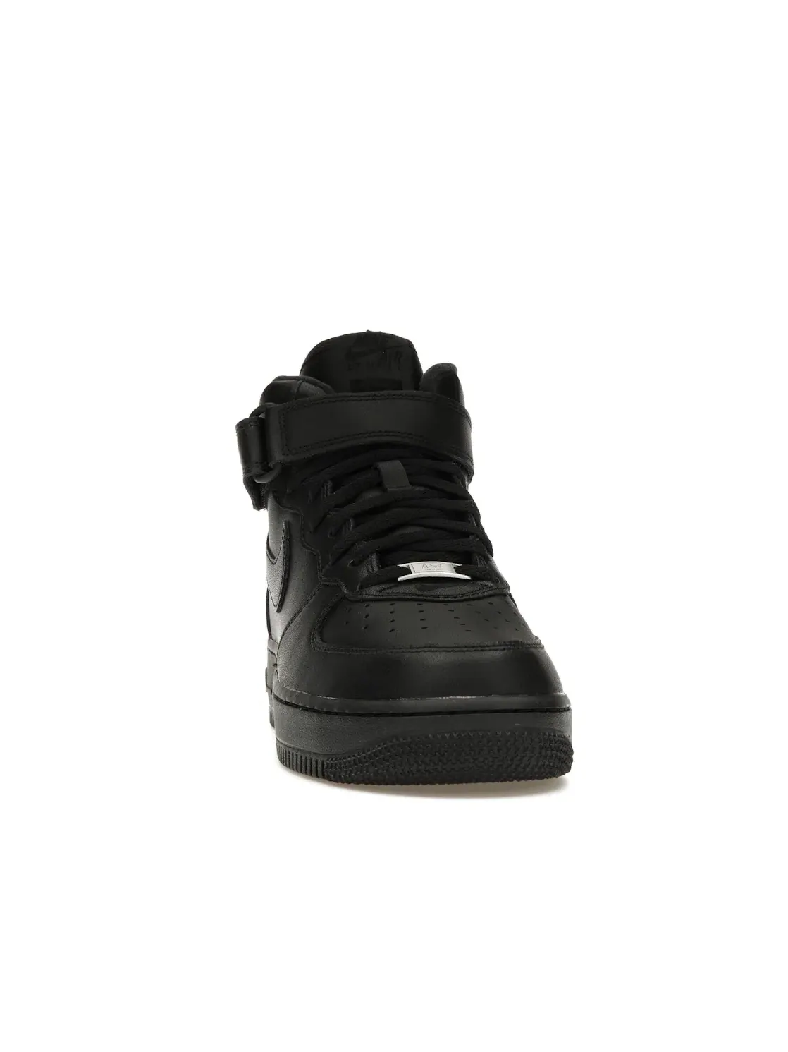 Мужские кроссовки-высокие с кожаным верхом Nike Air Force 1 Mid — изображение 2 из 4, черный/черный-черный