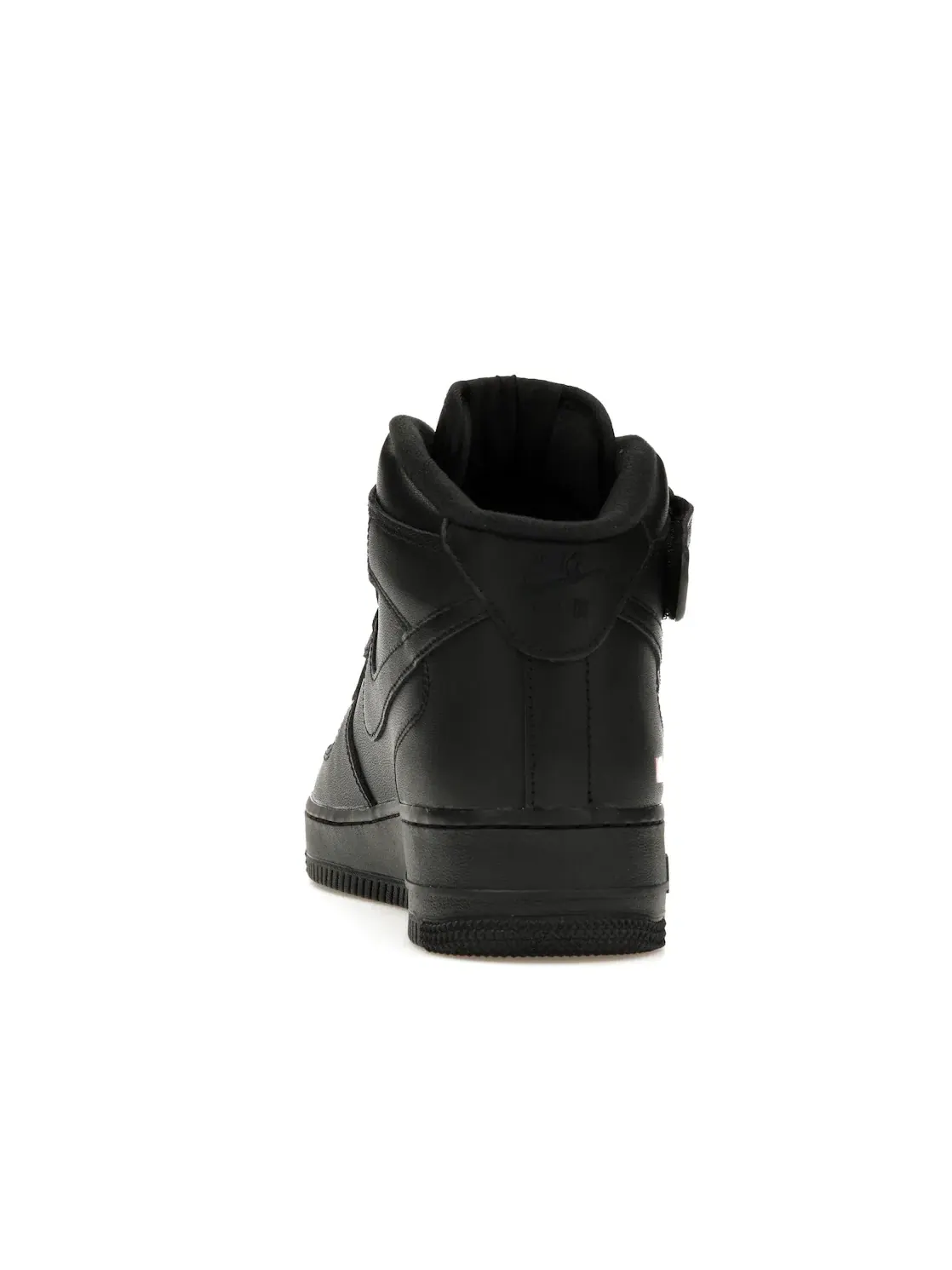Мужские кроссовки-высокие с кожаным верхом Nike Air Force 1 Mid — изображение 4 из 4, черный/черный-черный