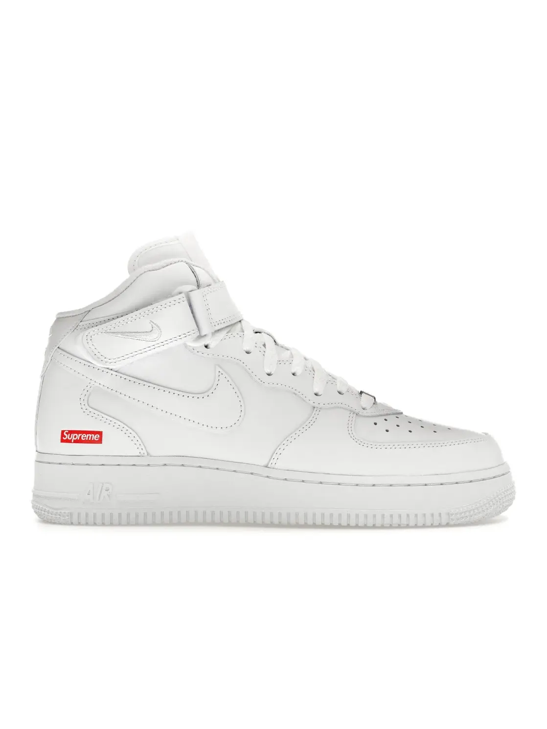 Мужские кроссовки с липучками Nike Air Force 1 Mid Supreme — изображение 1 из 4, белый/белый-белый