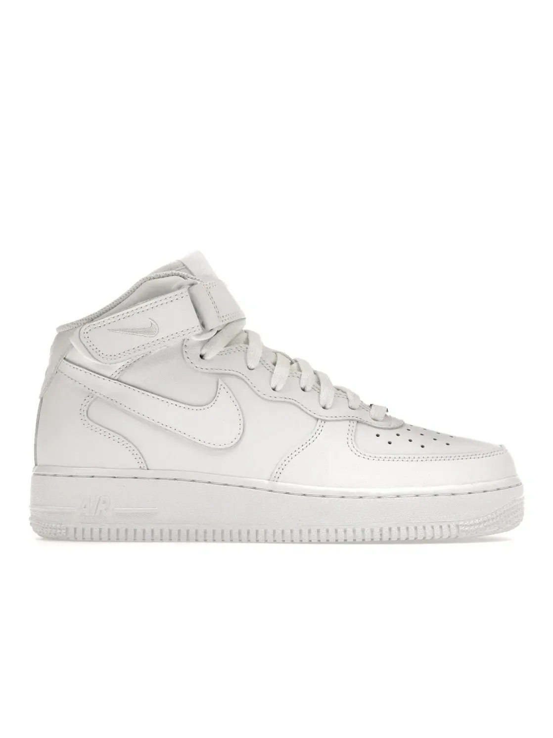 Женские кроссовки lifestyle с кожаным верхом Nike Air Force 1 Mid — изображение 1 из 4, белый/белый-белый