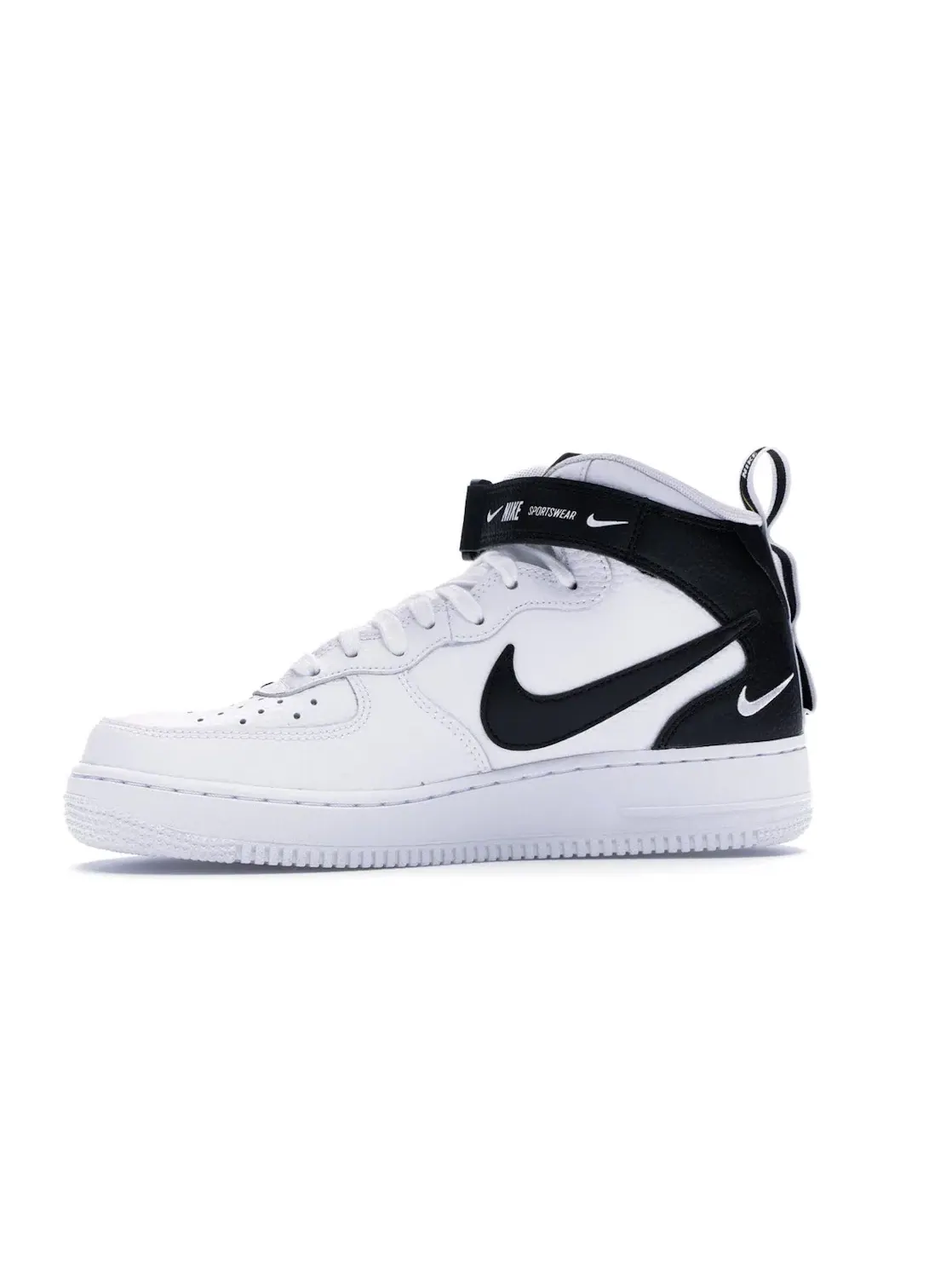 Мужские кроссовки с ремешком Nike Air Force 1 Mid Utility Nike — изображение 3 из 4, белый/черный-желтый