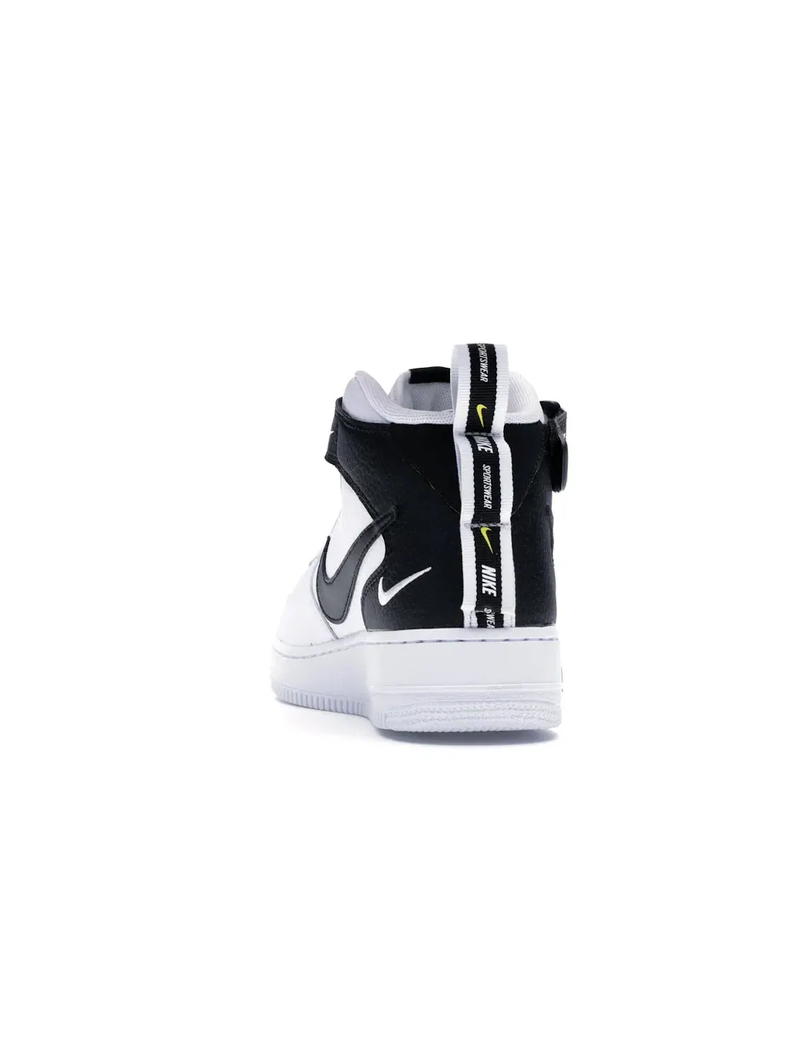 Мужские кроссовки с ремешком Nike Air Force 1 Mid Utility Nike — изображение 4 из 4, белый/черный-желтый
