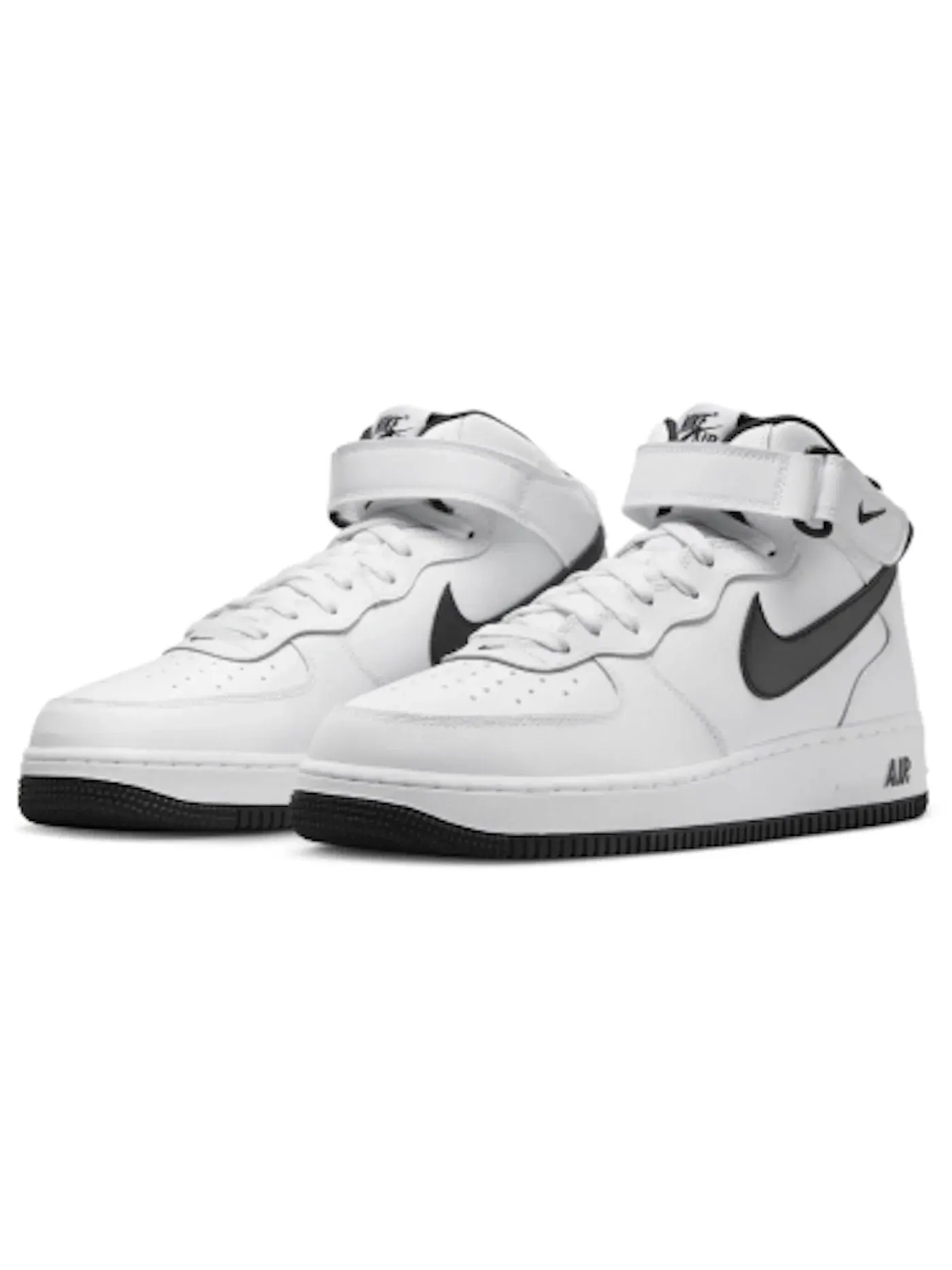 Мужские кроссовки Lifestyle Nike Air Force 1 Mid — изображение 2 из 4, белый/черный