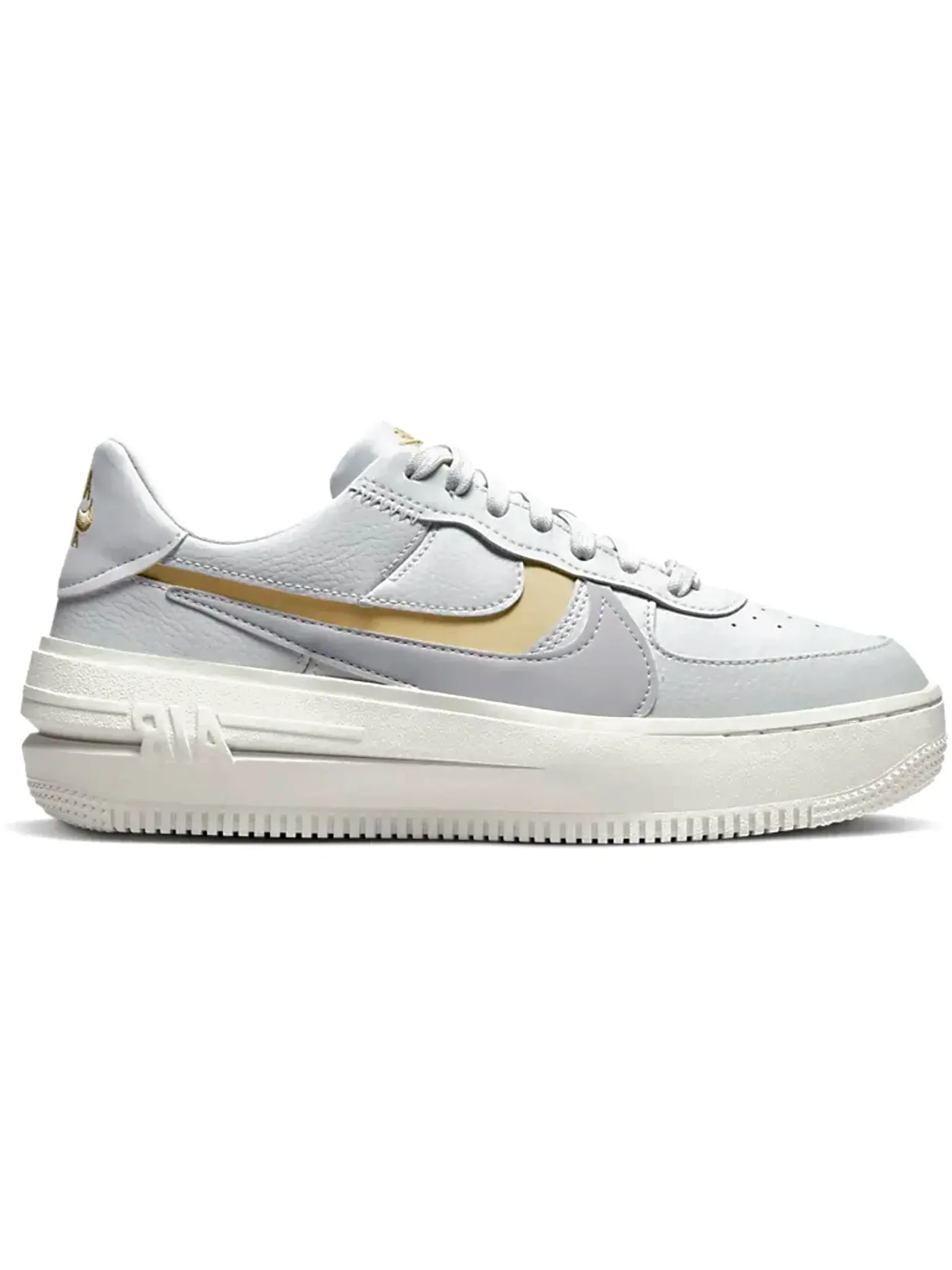 Женские кроссовки Nike Air Force 1 PLT.AF.ORM — изображение 1 из 1, золотистый//серый
