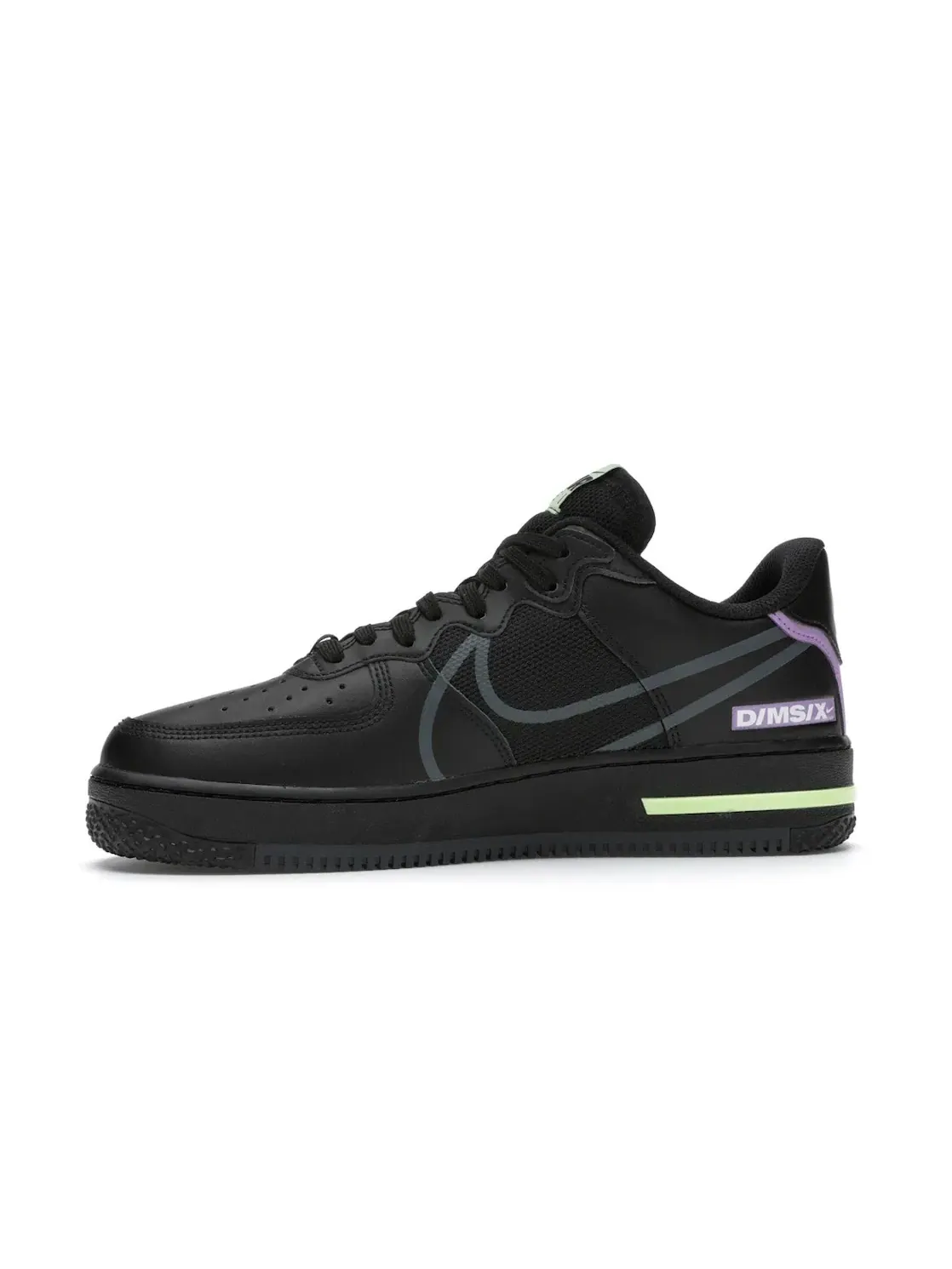 Мужские кроссовки Lifestyle с пеной React Nike Air Force 1 React — изображение 3 из 4, черный/-фиолетовый