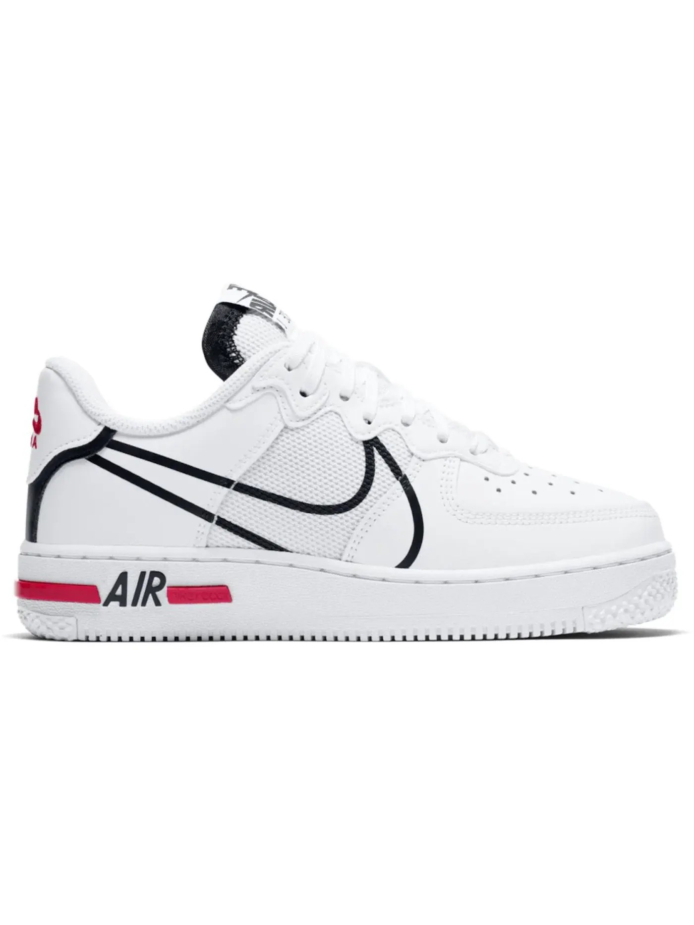 Детские кроссовки lifestyle Nike Air Force 1 Low React D/MS/X — изображение 1 из 1, белый/черный/красный