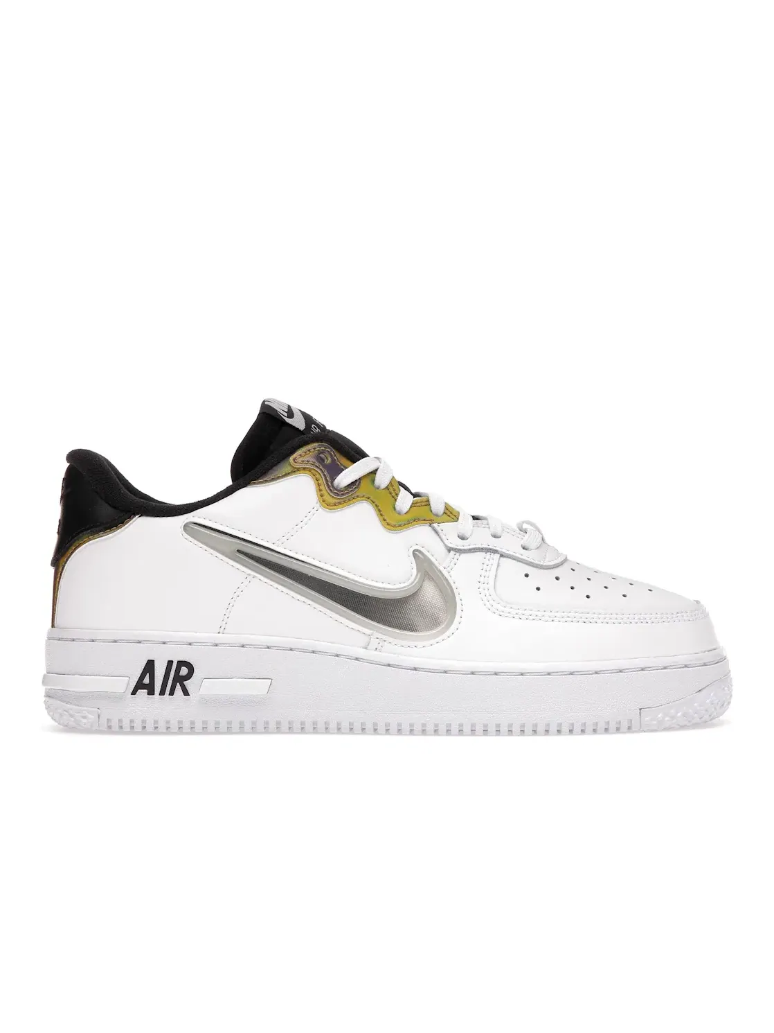 Мужские кроссовки с длинным шнурком Nike Air Force 1 React LV8 Nike — изображение 1 из 4, белый/черный/мульти