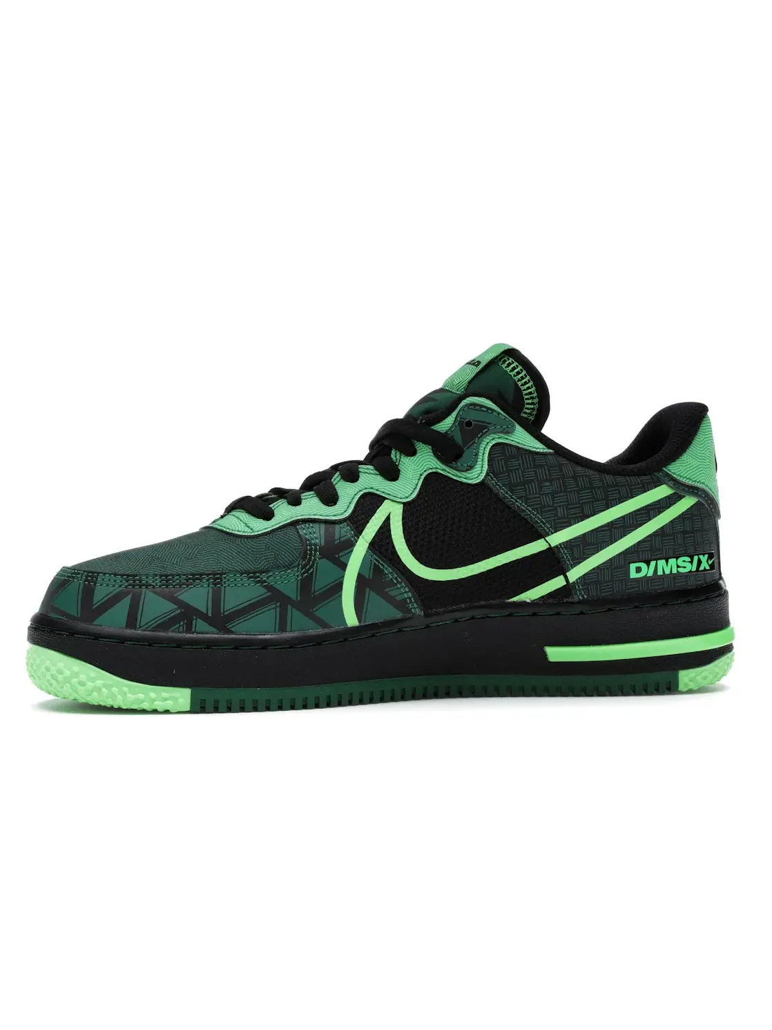 Мужские кроссовки Lifestyle с React пеной Nike Air Force 1 React — изображение 3 из 4, черный/зеленый-зеленый