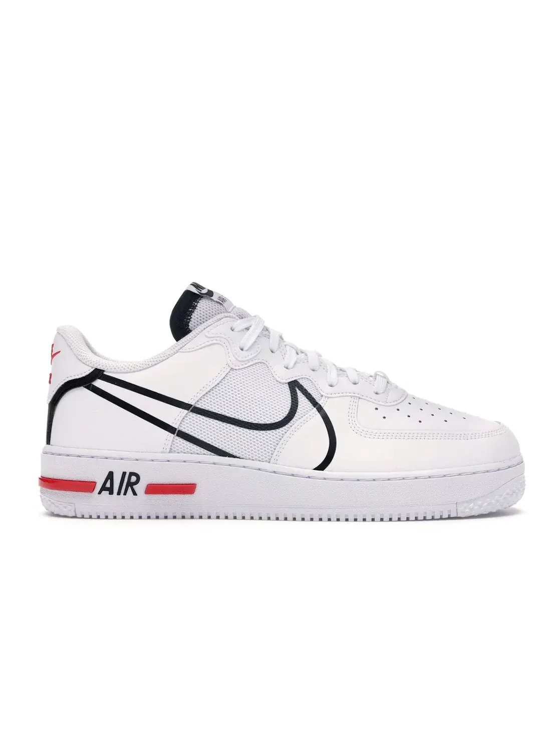 Мужские кроссовки гибридные Nike Air Force 1 React — изображение 1 из 4, белый/черный-красный