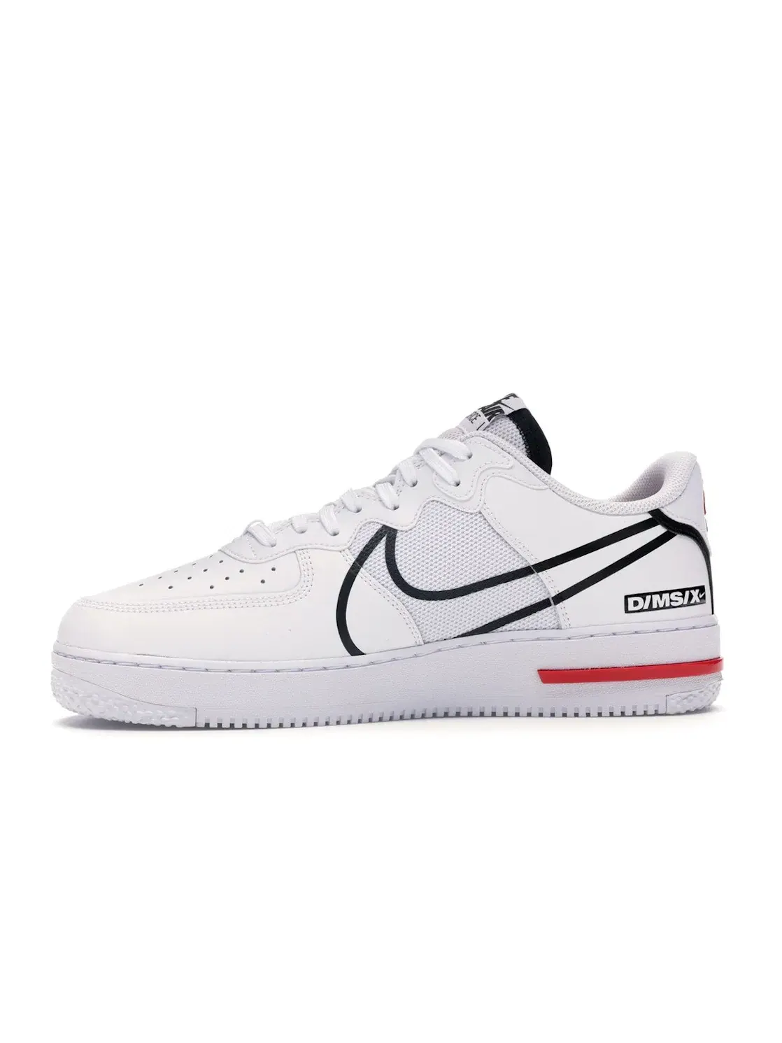 Мужские кроссовки гибридные Nike Air Force 1 React — изображение 3 из 4, белый/черный-красный
