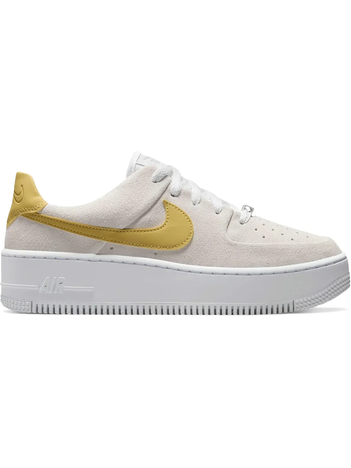 Женские кроссовки Lifestyle Nike Air Force 1 Sage Low — изображение 1 из 1, белый/золотистый