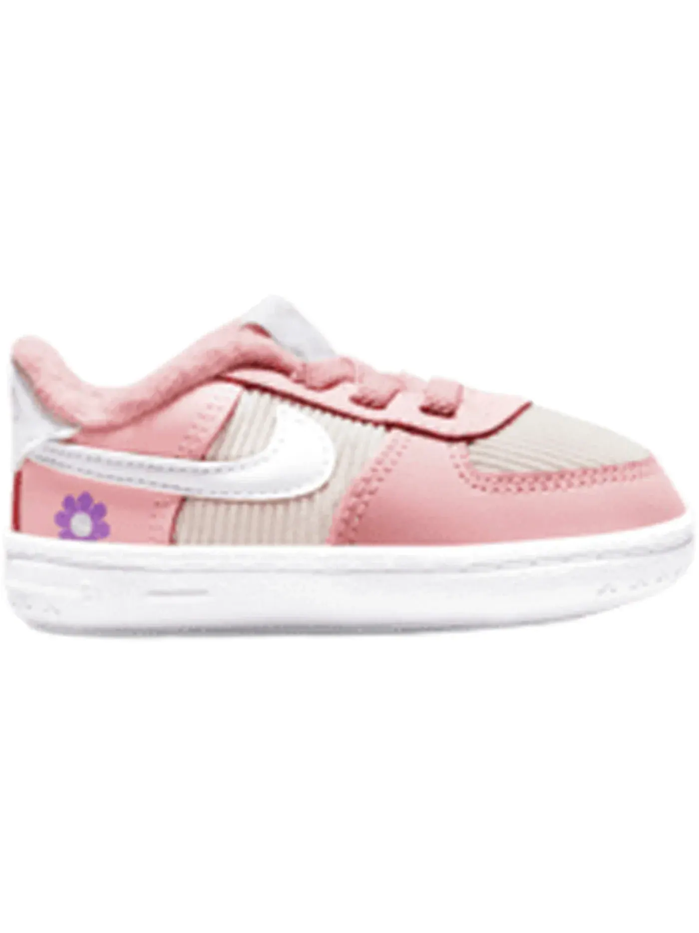 Детские кроссовки для мальчиков с принтом Nike Air Force 1 SE Crib Nike — изображение 1 из 1, розовый/белый/фиолетовый