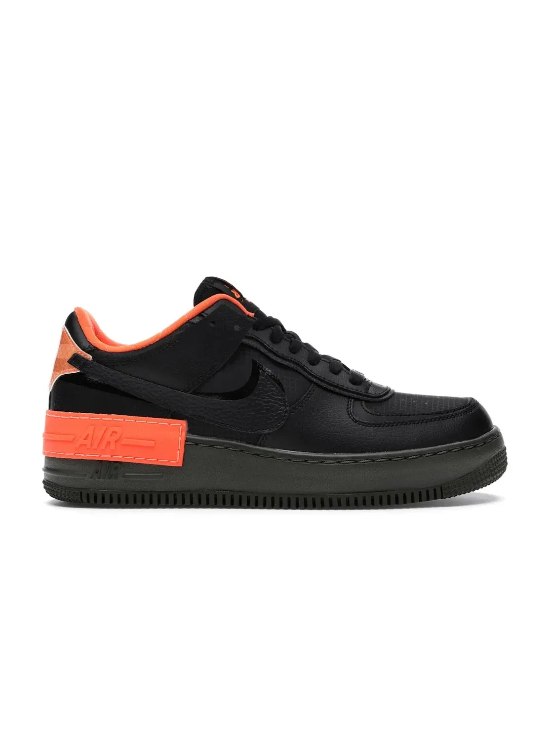 Женские кроссовки lifestyle с принтом Nike Air Force 1 Low Shadow — изображение 1 из 4, черный/-хаки