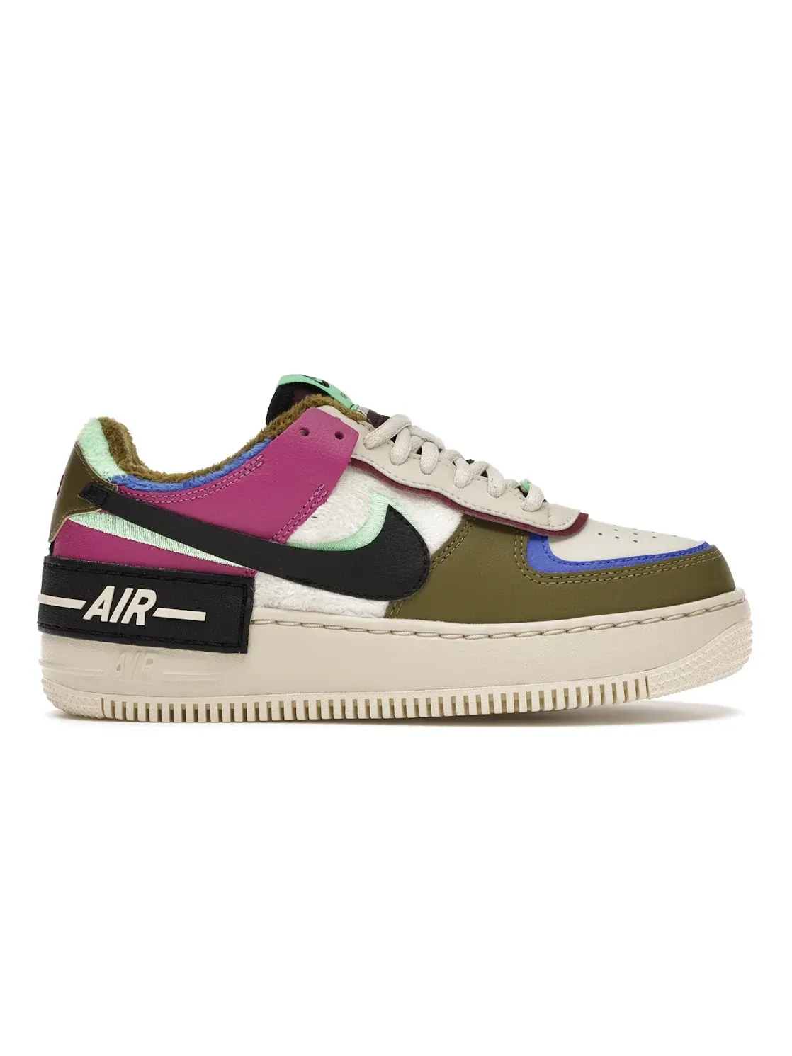 Женские кроссовки с уникальным дизайном Nike Air Force 1 Low Shadow Nike — изображение 1 из 4, оливковый-синий