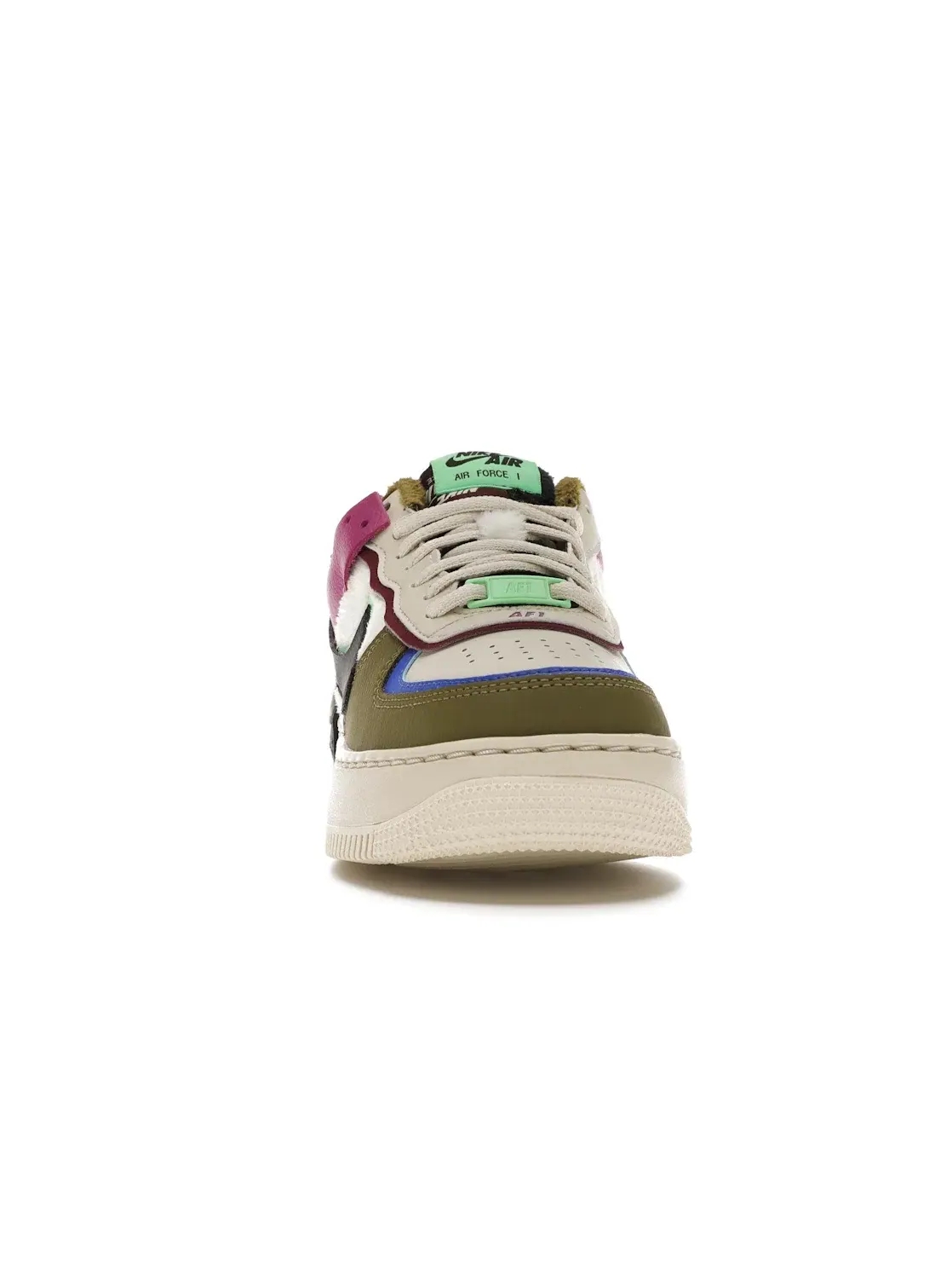 Женские кроссовки с уникальным дизайном Nike Air Force 1 Low Shadow Nike — изображение 2 из 4, оливковый-синий