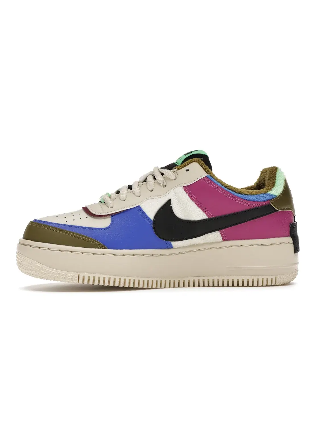 Женские кроссовки с уникальным дизайном Nike Air Force 1 Low Shadow Nike — изображение 3 из 4, оливковый-синий