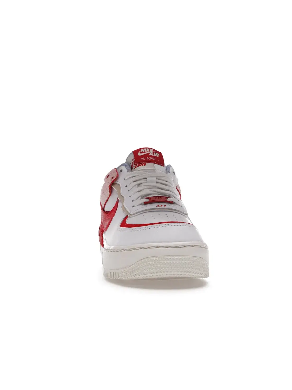 Женские кроссовки с перфорированной кожей Nike Air Force 1 Low Shadow — изображение 2 из 4, белый/красный/розовый