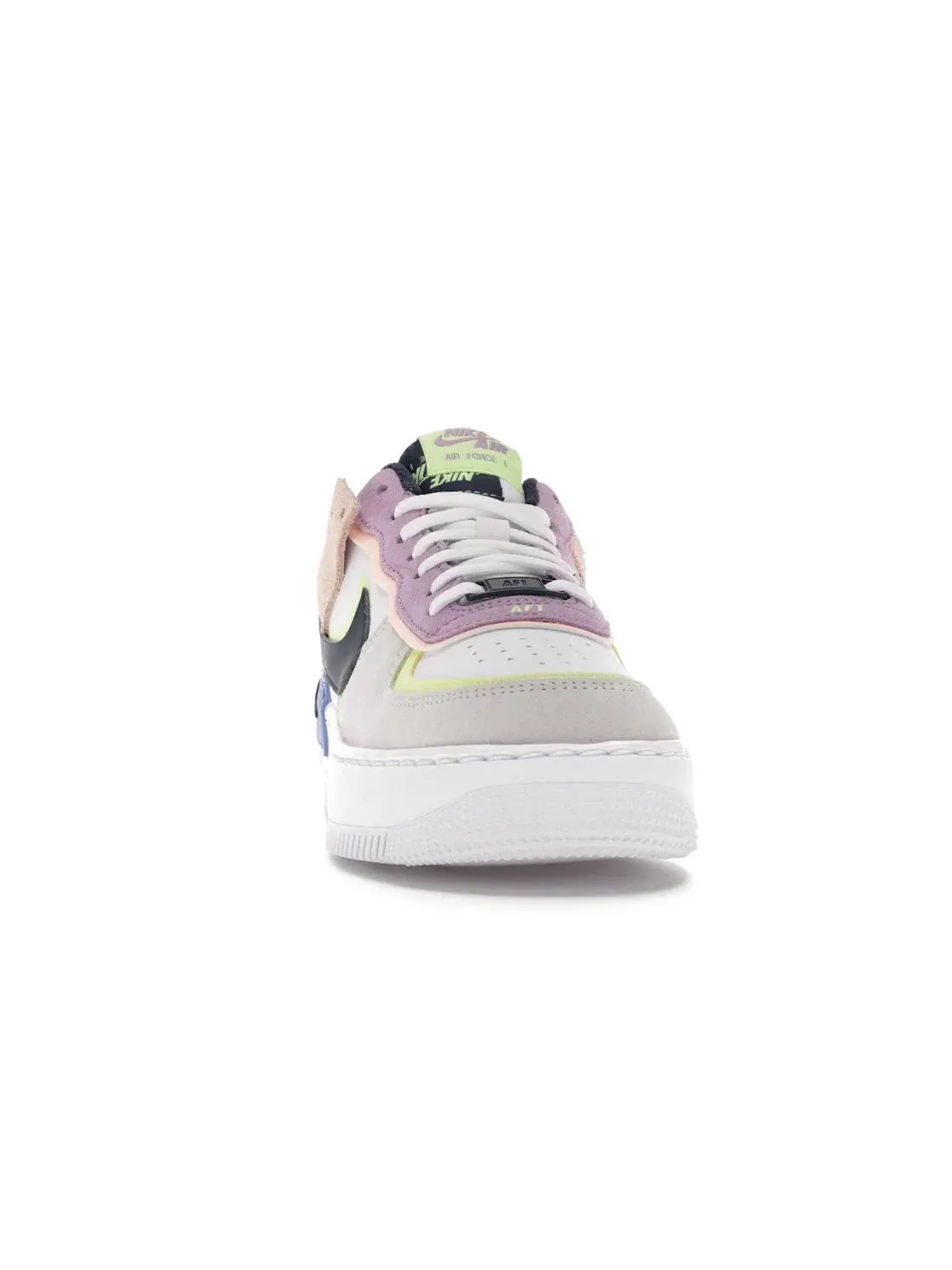 Женские кроссовки Lifestyle Nike Air Force 1 Low Shadow, Photon Dust/Barely Volt-Crimson Tint-Royal Pulse