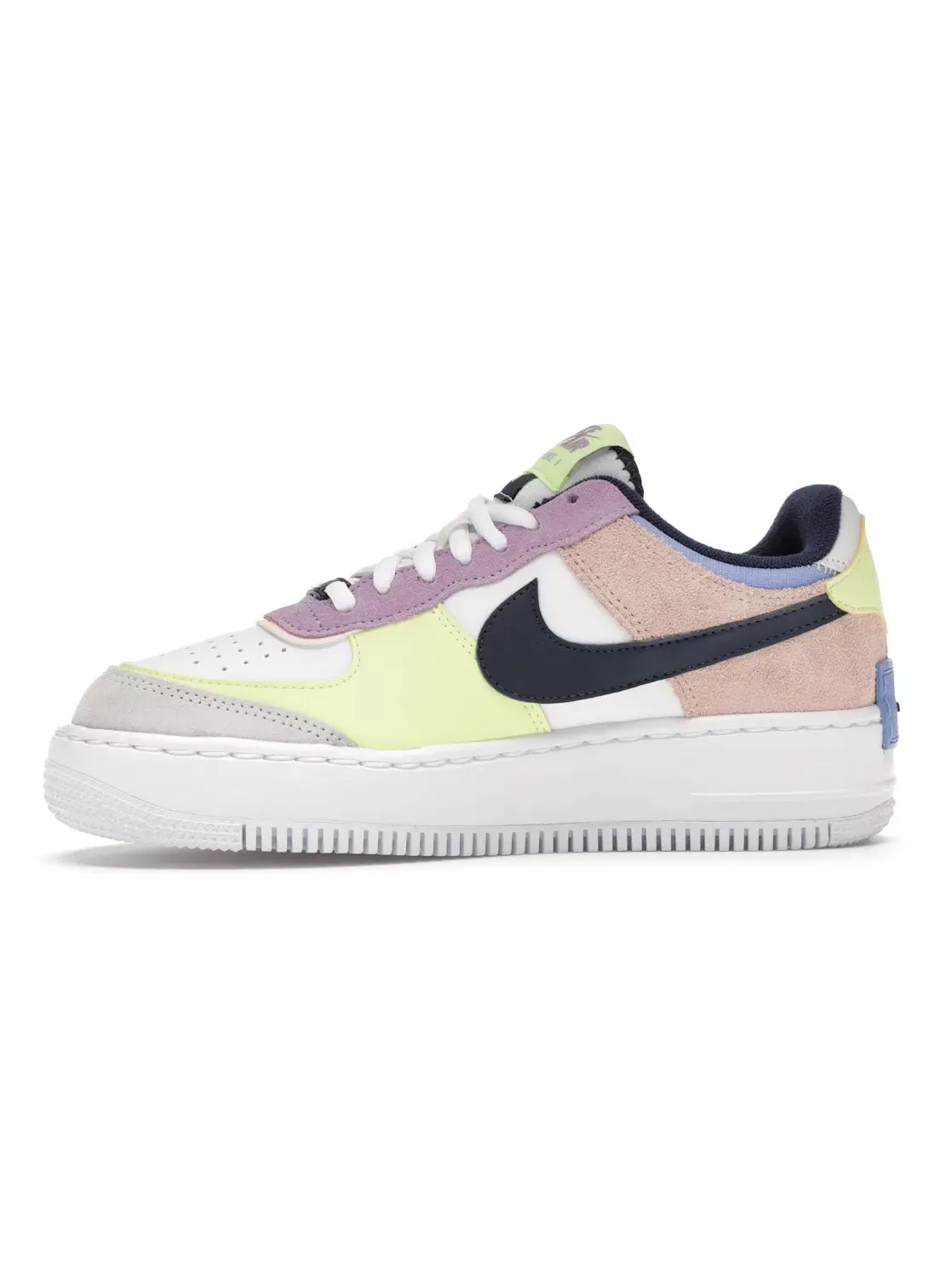 Женские кроссовки Lifestyle Nike Air Force 1 Low Shadow, Photon Dust/Barely Volt-Crimson Tint-Royal Pulse