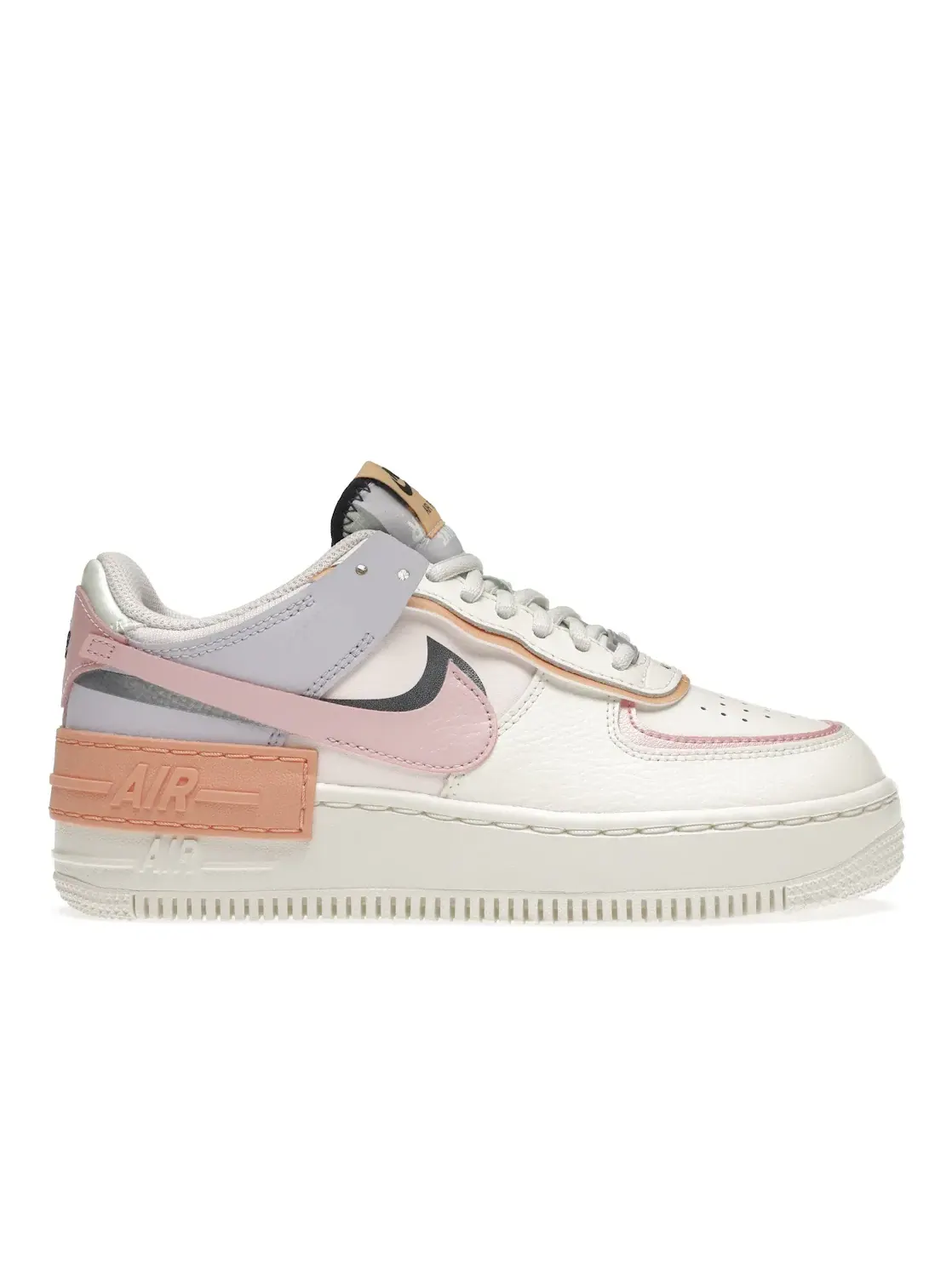 Женские кроссовки с перфорированным носком Nike Air Force 1 Low Shadow — изображение 1 из 4, оранжевый/темный/розовый