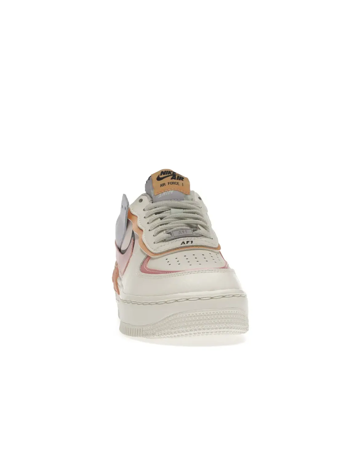 Женские кроссовки с перфорированным носком Nike Air Force 1 Low Shadow — изображение 2 из 4, оранжевый/темный/розовый
