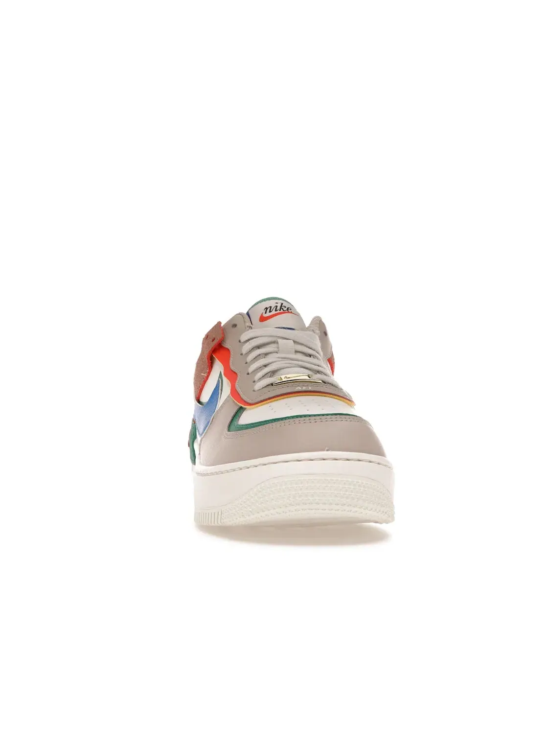 Женские кроссовки с текстильным верхом Nike Air Force 1 Low Shadow — изображение 2 из 4, синий зеленый кремовый