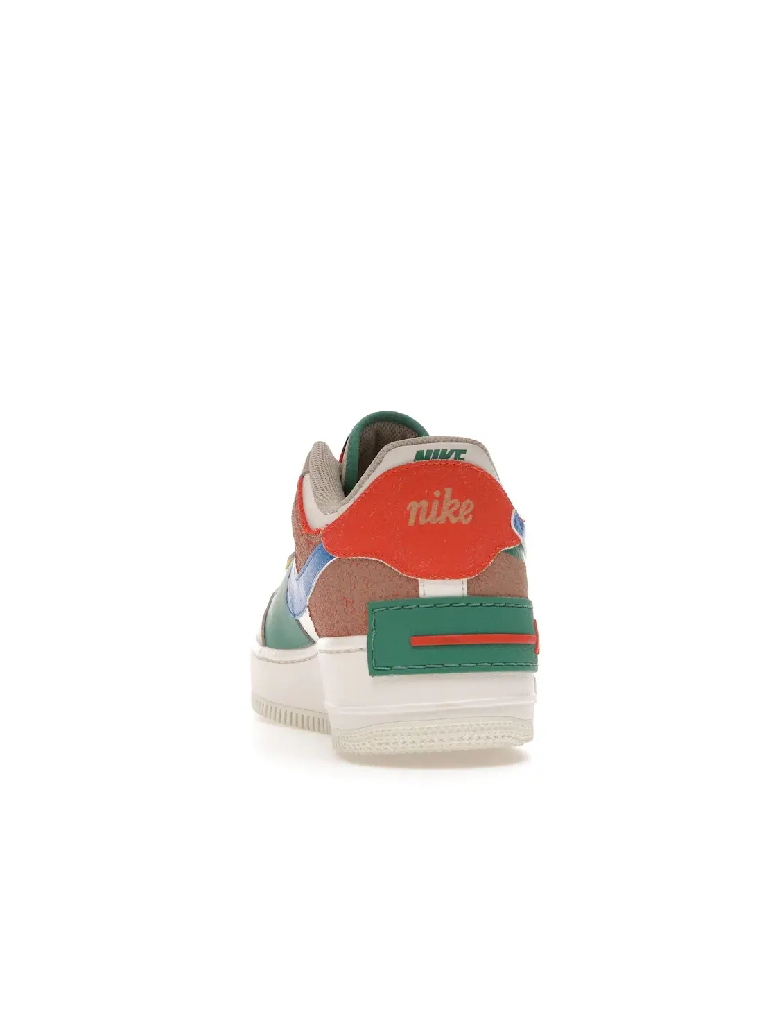 Женские кроссовки с текстильным верхом Nike Air Force 1 Low Shadow — изображение 4 из 4, синий зеленый кремовый