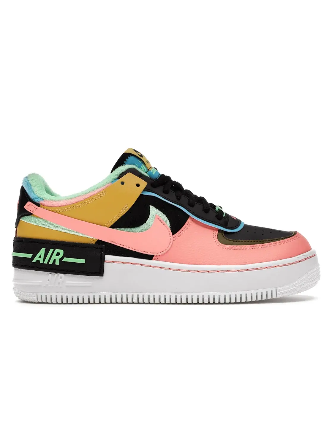 Женские кроссовки с многослойным дизайном Nike Air Force 1 Low Shadow Nike — изображение 1 из 4, розовый-синий