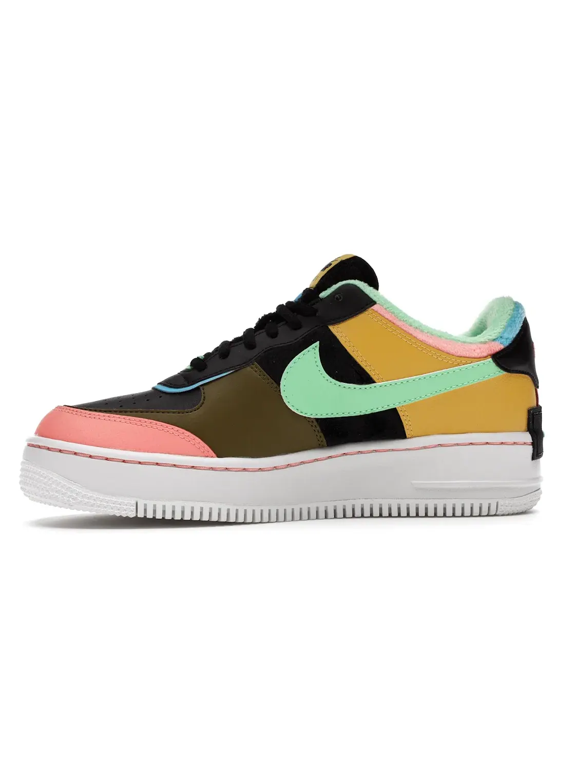 Женские кроссовки с многослойным дизайном Nike Air Force 1 Low Shadow Nike — изображение 3 из 4, розовый-синий