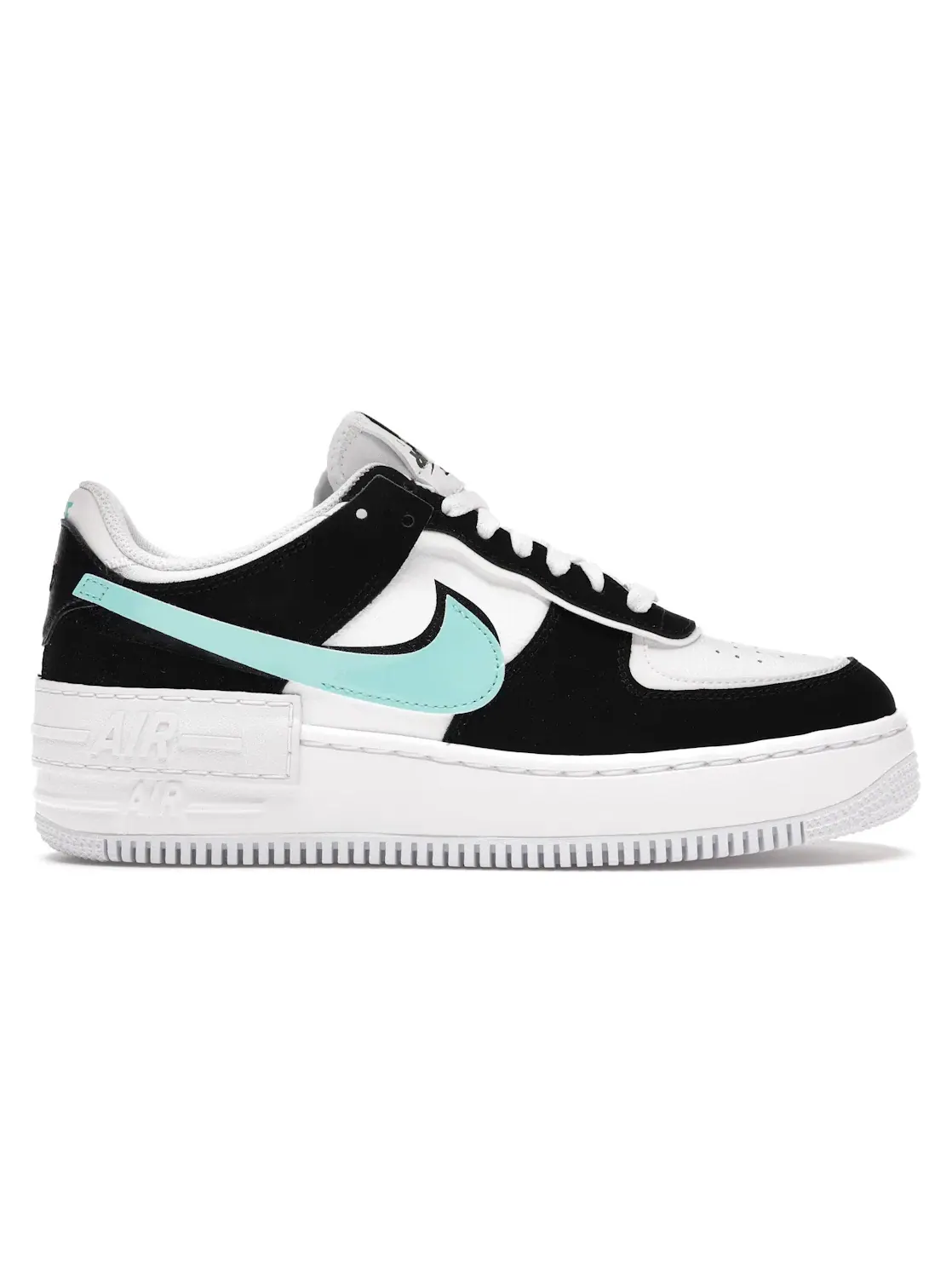 Женские кроссовки Lifestyle с перфорированным носком Nike Air Force 1 Low Shadow — изображение 1 из 4, белый/черный