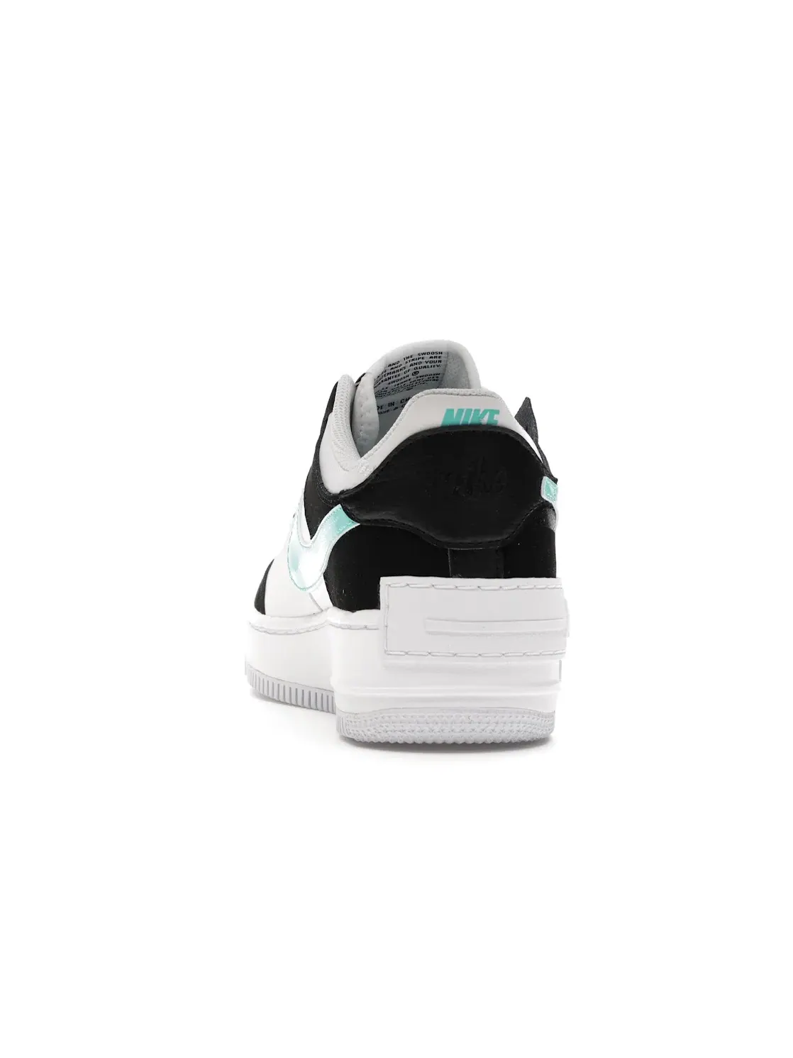 Женские кроссовки Lifestyle с перфорированным носком Nike Air Force 1 Low Shadow — изображение 4 из 4, белый/черный