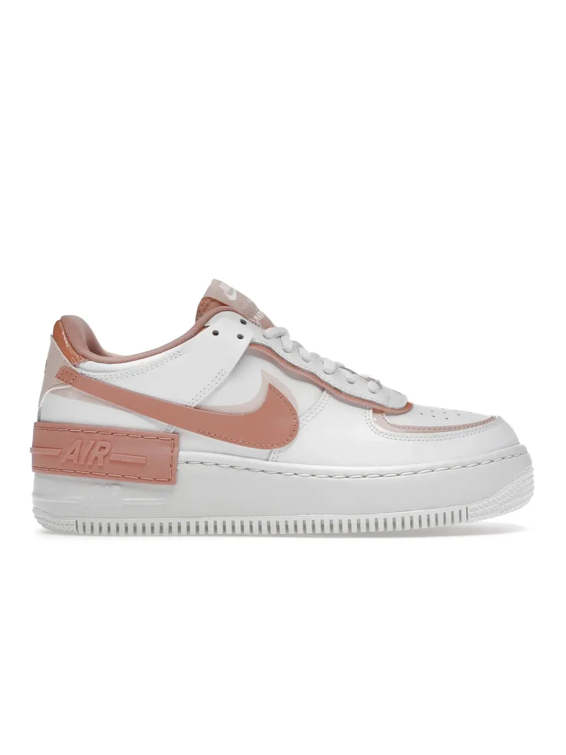 Женские кроссовки для повседневной носки Nike Air Force 1 Low Shadow — изображение 1 из 4, белый/-белый-розовый