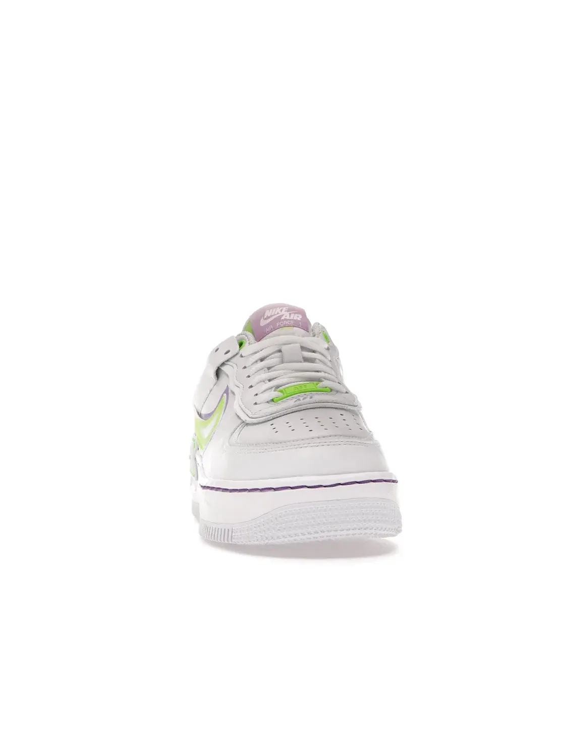 Женские кроссовки Nike Air Force 1 Low Shadow — изображение 2 из 4, белый/зеленый/фиолетовый