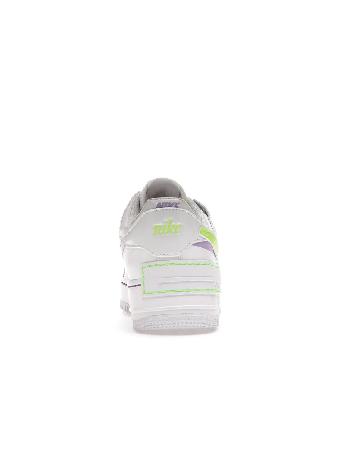 Женские кроссовки Nike Air Force 1 Low Shadow — изображение 4 из 4, белый/зеленый/фиолетовый