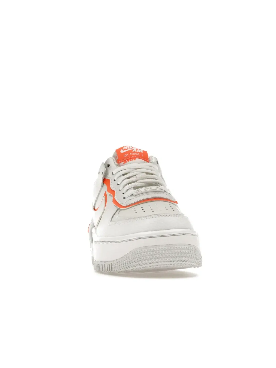 Женские кроссовки с уникальным дизайном Nike Air Force 1 Low Shadow Nike — изображение 2 из 4, белый/оранжевый-белый