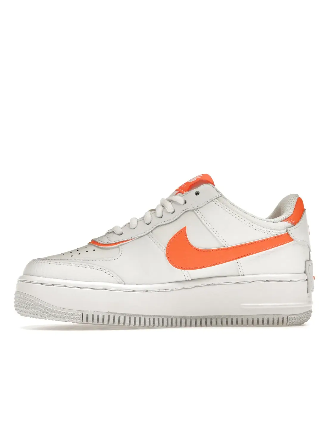 Женские кроссовки с уникальным дизайном Nike Air Force 1 Low Shadow Nike — изображение 3 из 4, белый/оранжевый-белый