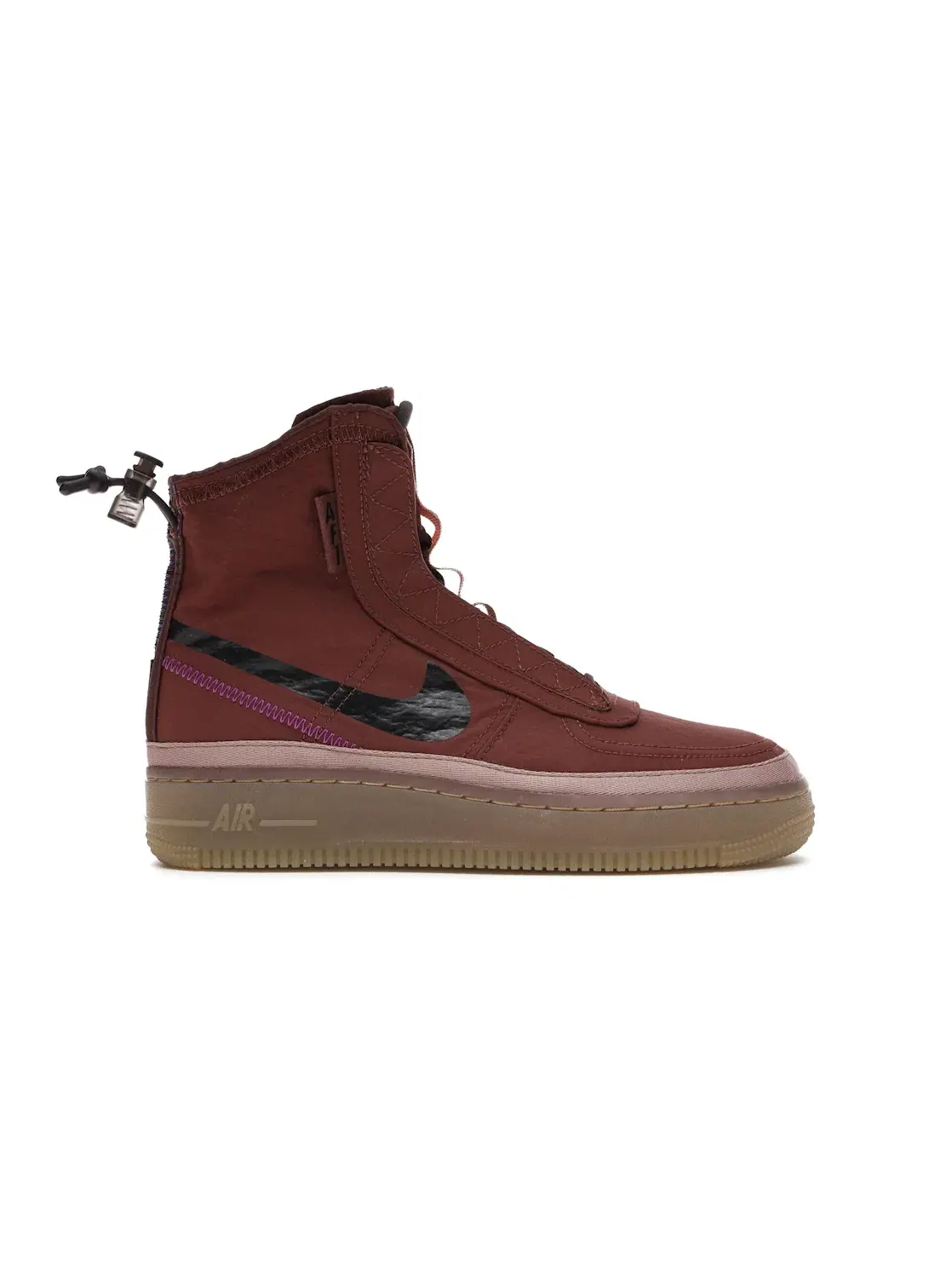 Женские ботинки с высоким берцем Nike Air Force 1 Shell — изображение 1 из 4, темный/бордовый