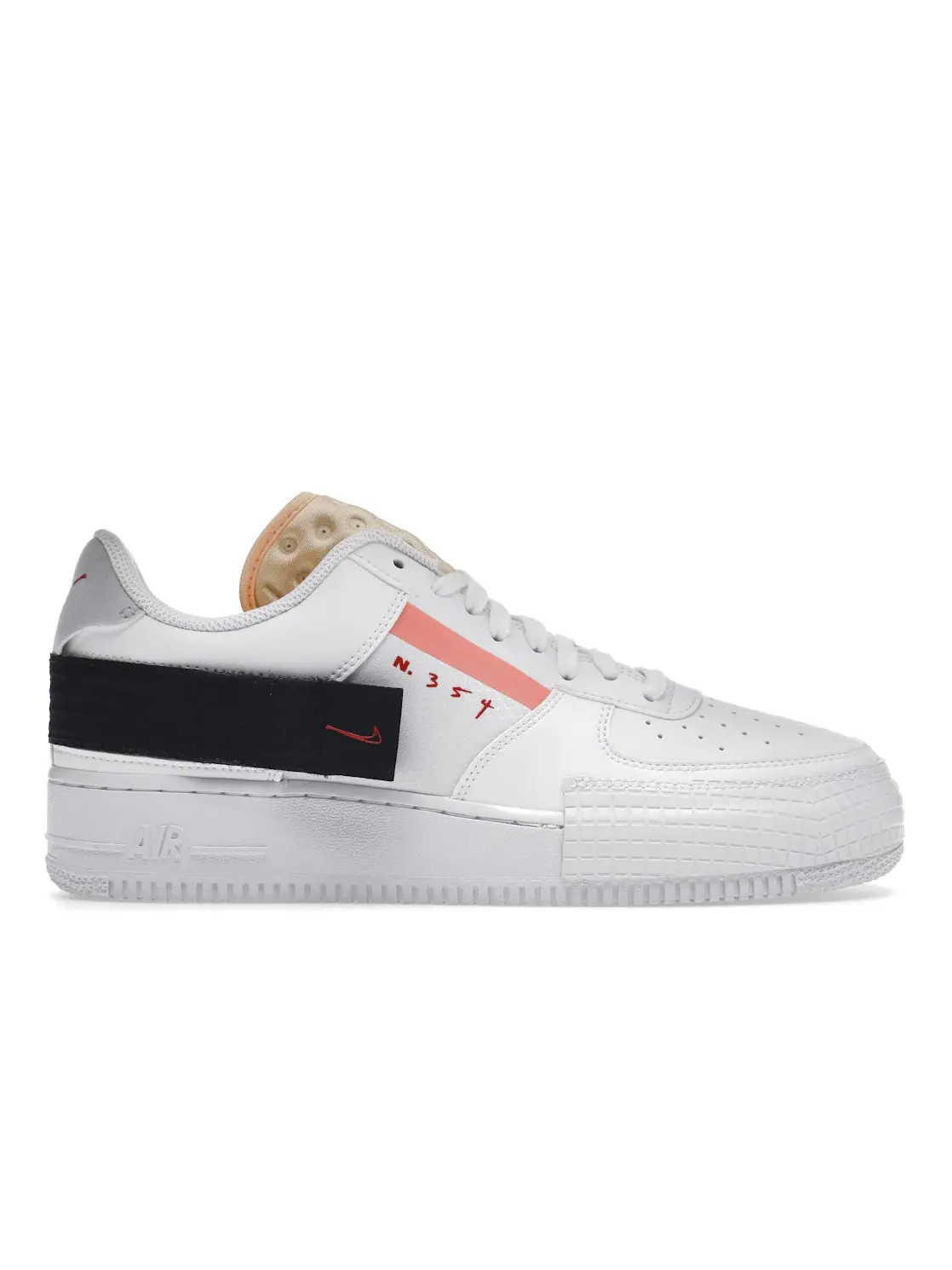 Мужские кроссовки Lifestyle Nike Air Force 1 Type — изображение 1 из 4, белый/черный--красный