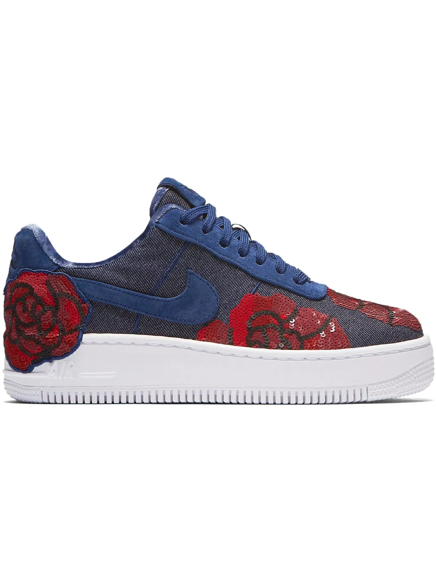 Женские кроссовки с платформой Nike Air Force 1 Upstep Low Nike — изображение 1 из 1, синий синий